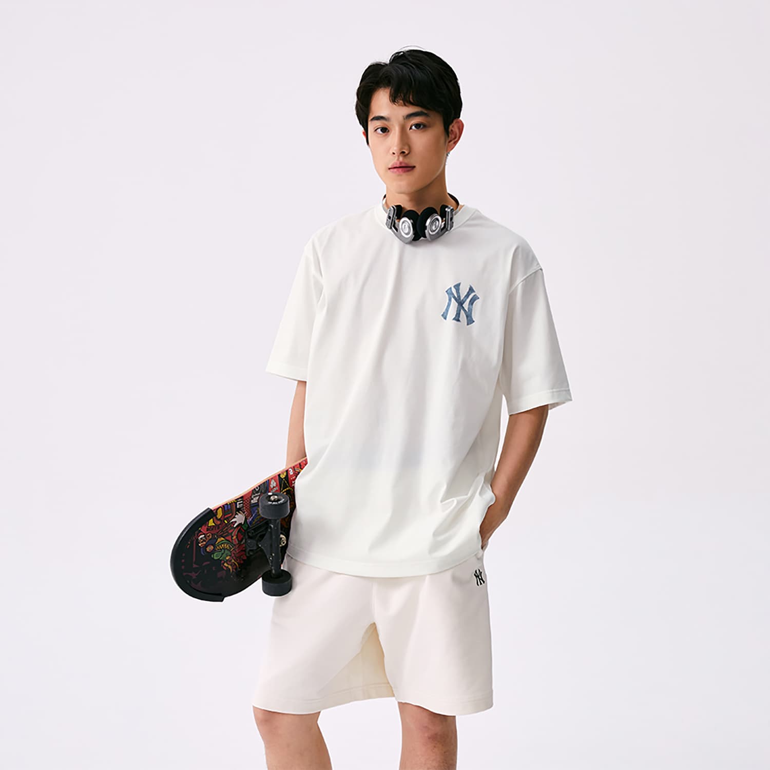 Футболка MLB MONOGRAM SS25 T-Shirt Унисекс Белый - изображение 6