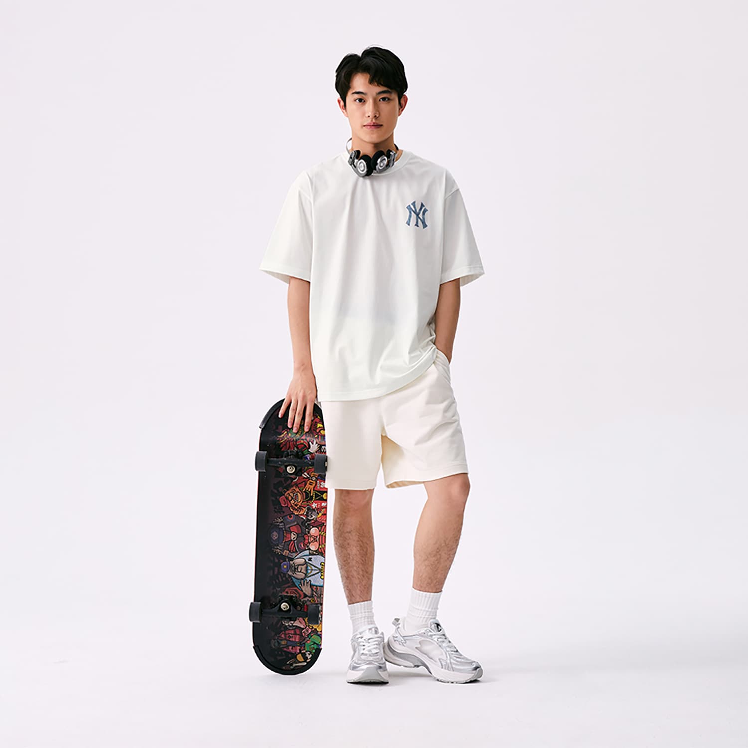 Футболка MLB MONOGRAM SS25 T-Shirt Унисекс Белый - изображение 7