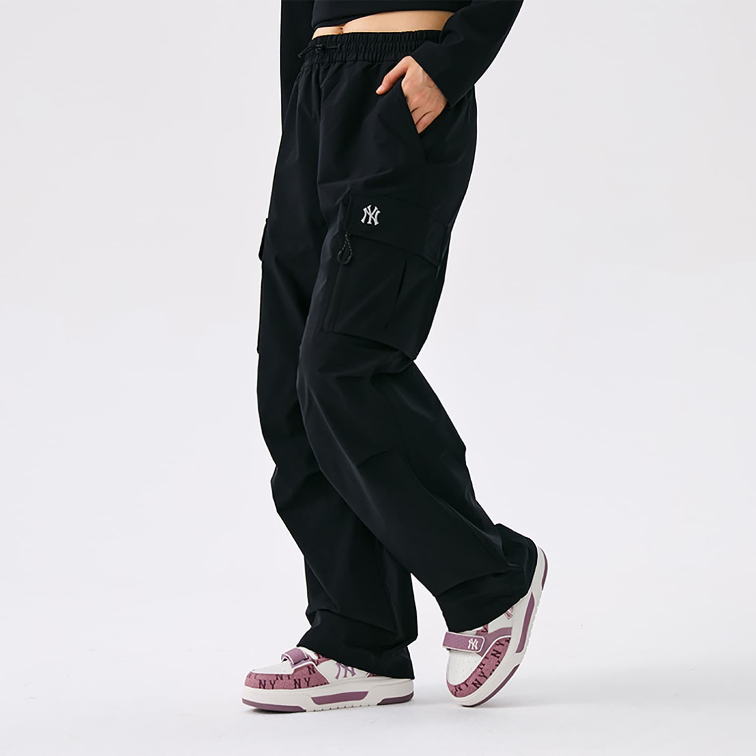 Штаны MLB New York Yankees Basic Collection 25FW Спортивные трикотажные штаны Унисекс Черные - изображение 4