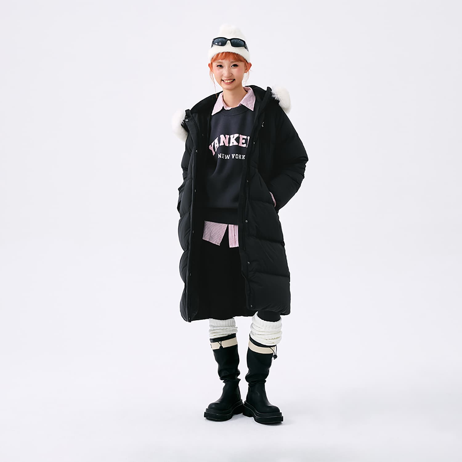 Пуховик MLB New York Yankees Basic Collection Пуховик Женский Черный - изображение 6