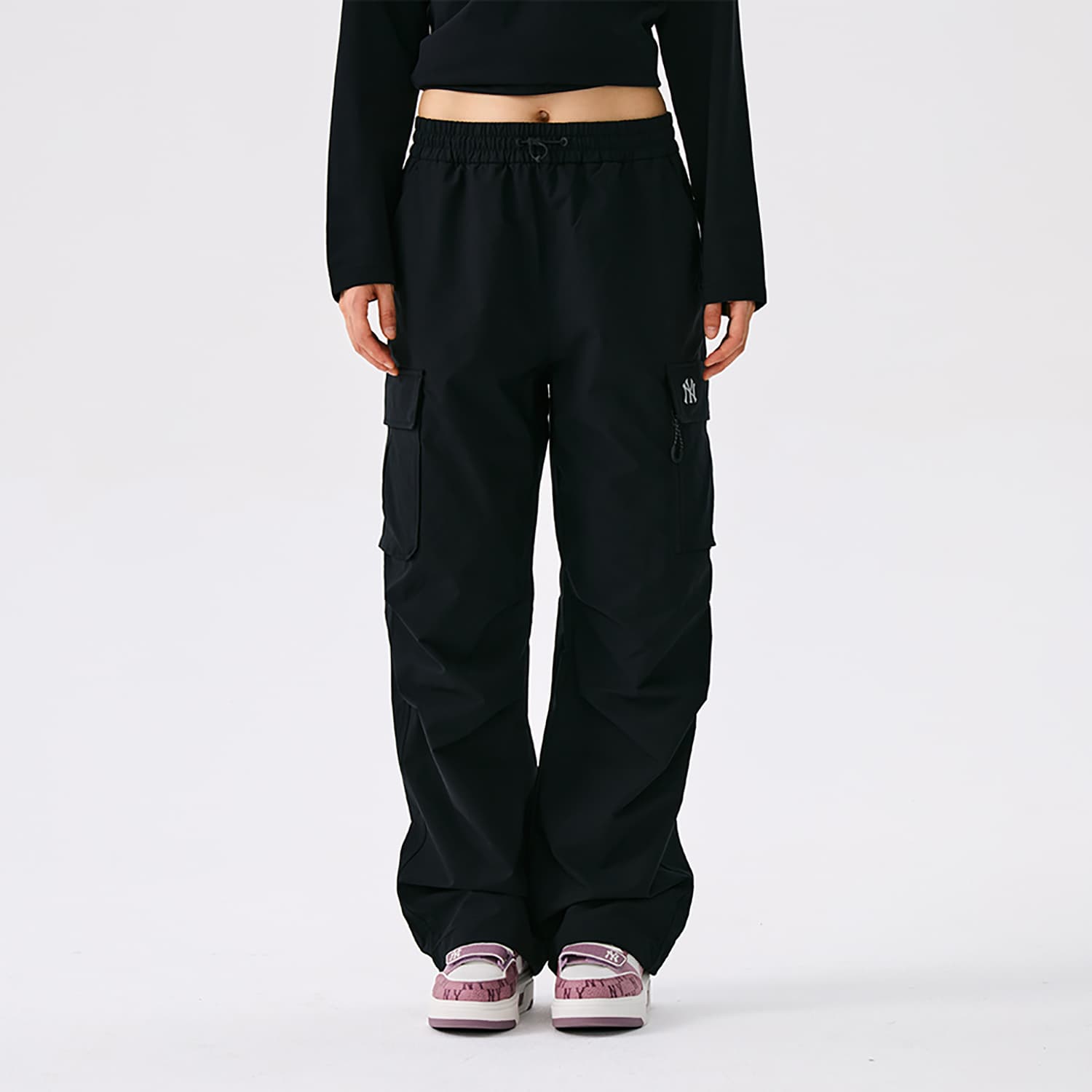 Штаны MLB New York Yankees Basic Collection 25FW Спортивные трикотажные штаны Унисекс Черные - изображение 5