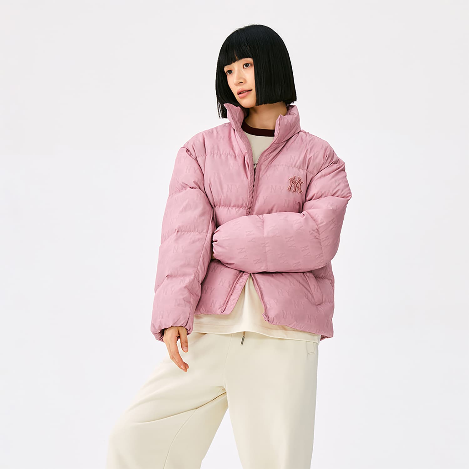 Зимняя куртка MLB MONOGRAM 25FW Пуховик Унисекс - изображение 5