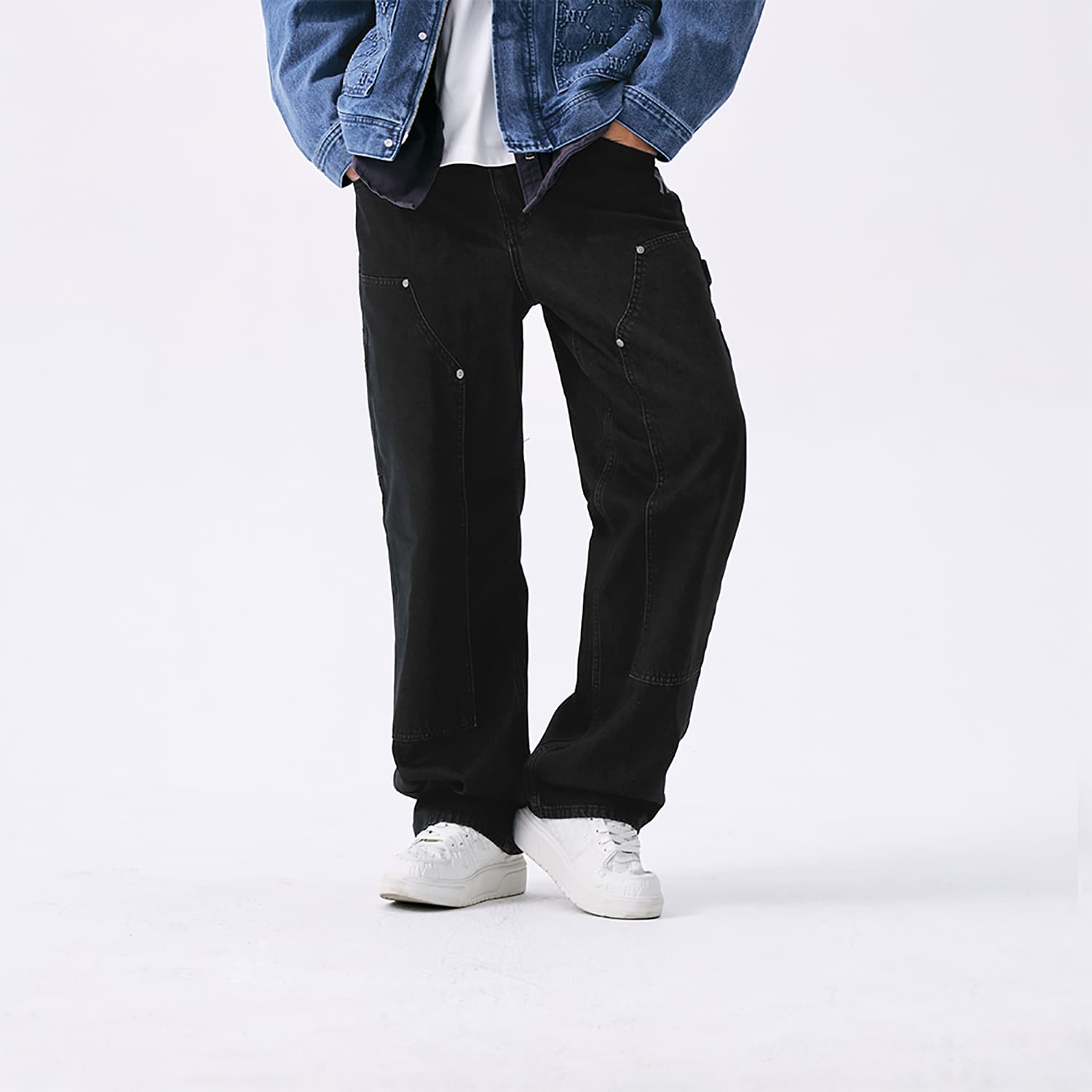 Штаны MLB New York Yankees Basic Collection SS25 Джинсы Мужские Черные - изображение 6