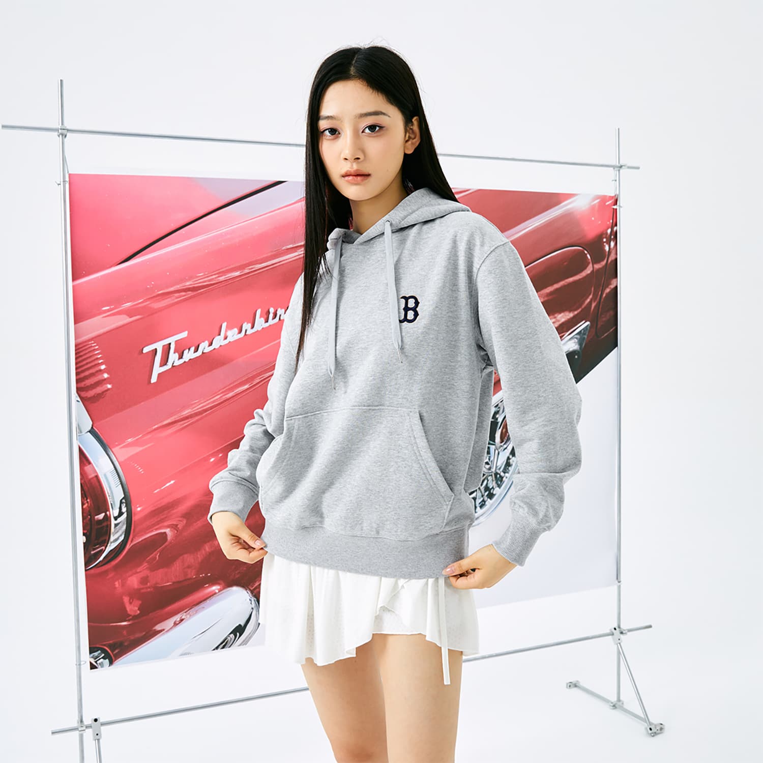 Худи MLB MONOGRAM Коллекция Бостон Ред Сокс 24FW Толстовка Унисекс - изображение 5