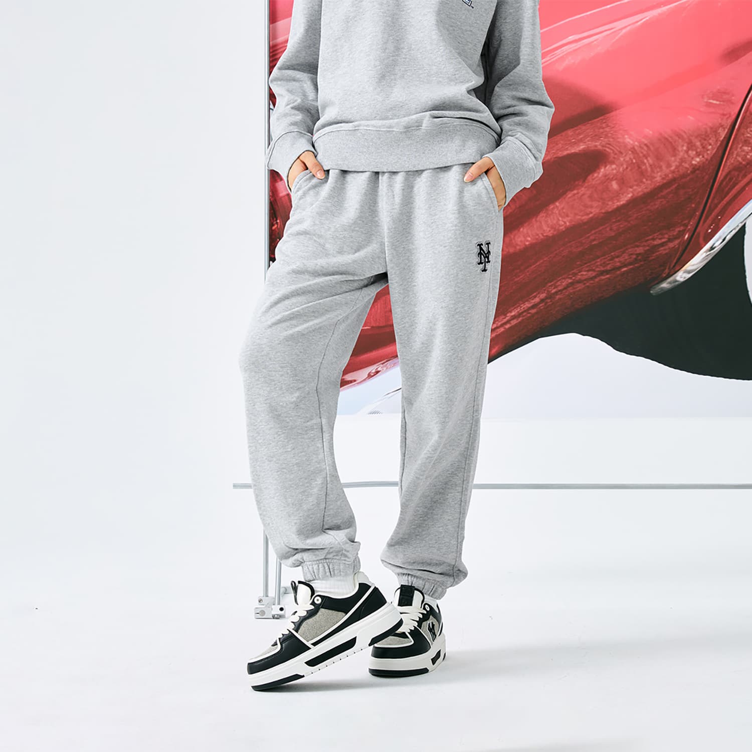 Штаны MLB Basic Collection New York Mets 24FW Вязаные тренировочные штаны унисекс Фотиния серый - изображение 6
