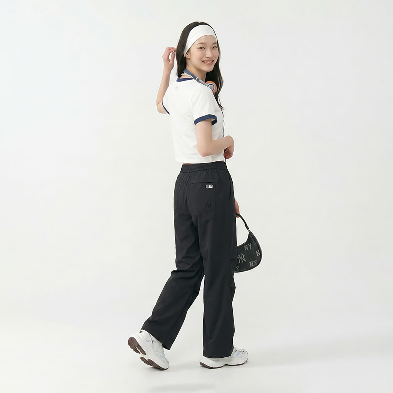 Mlb Base Logo New York Yankees Basic Collection SS26 Брюки карго Женские - изображение 4