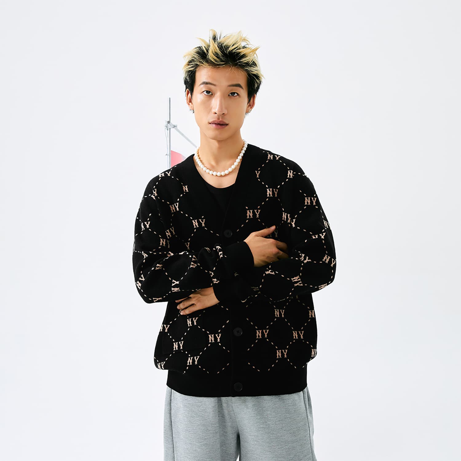 MLB MONOGRAM FW24 Трикотаж Унисекс Черный - изображение 3