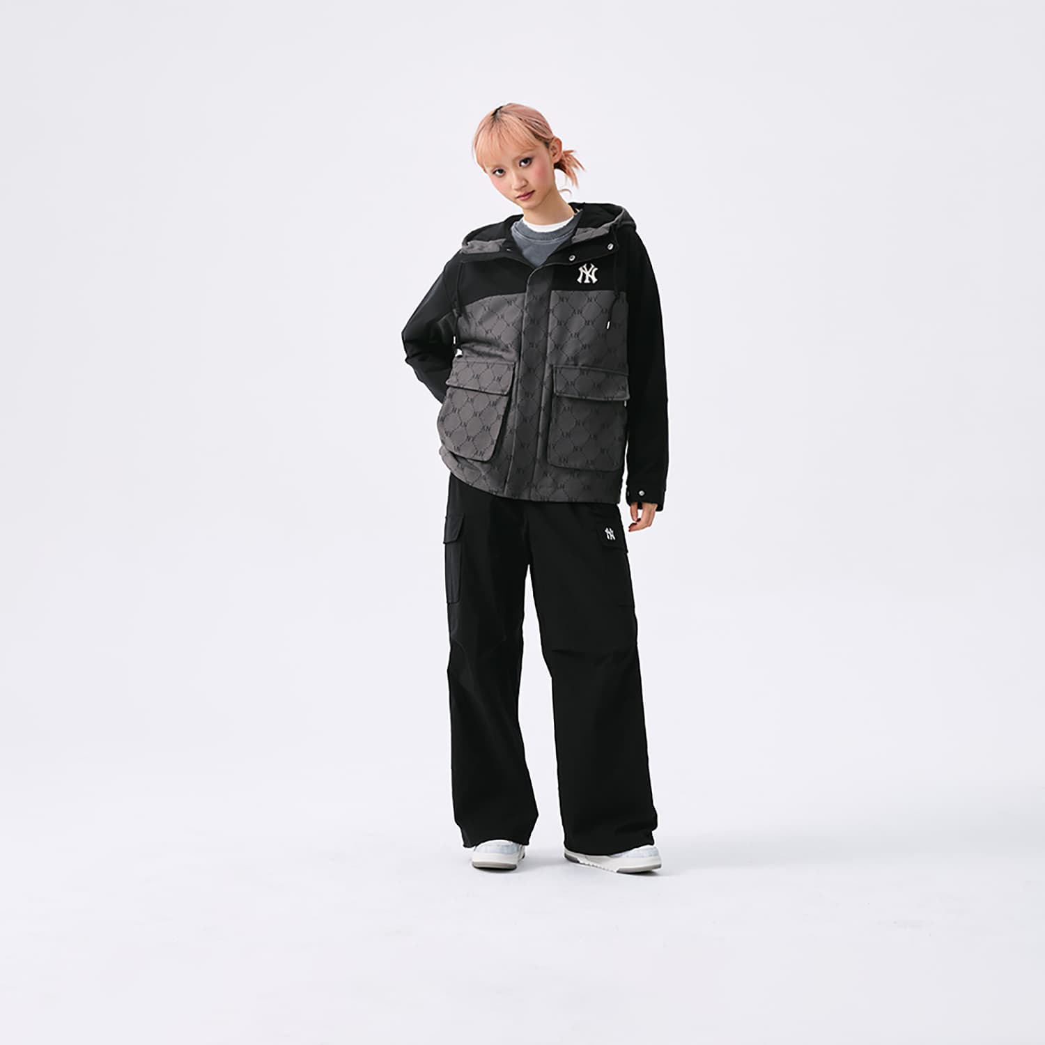 Куртка MLB MONOGRAM SS25 Куртка Унисекс Темно-Угольный Серый - изображение 8