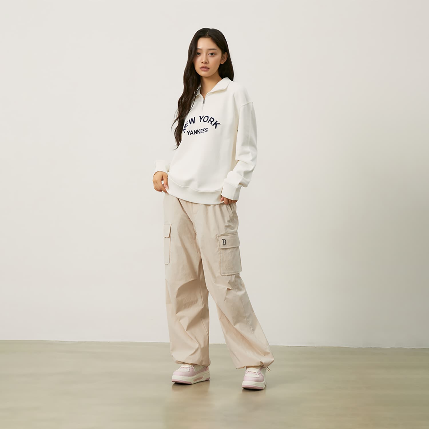 Кофта MLB Yankees Retro Sweatshirt Cream - изображение 6