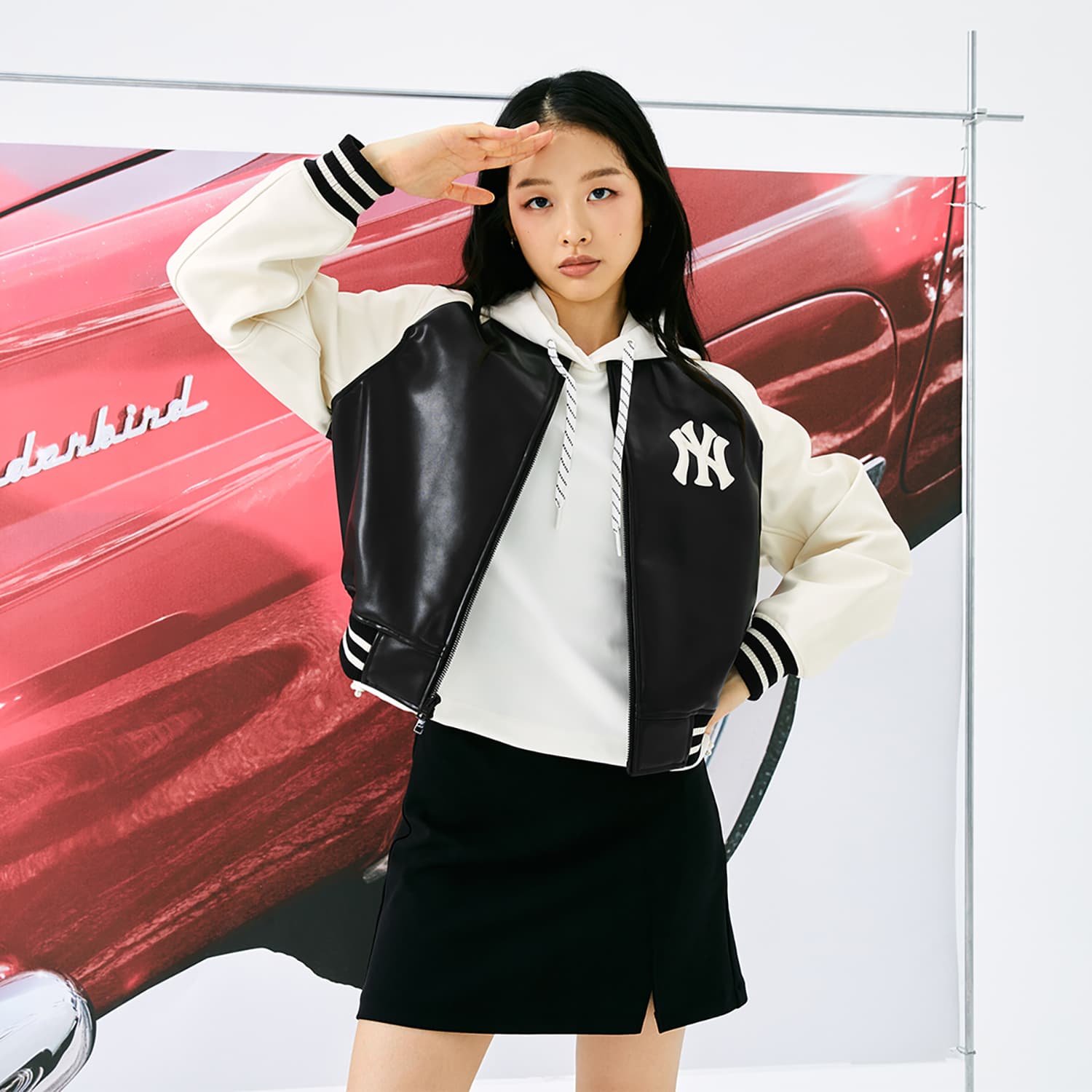 mlb New York Yankees MLB Preppy Style Collection Бейсбольная куртка Женские Черный - изображение 4