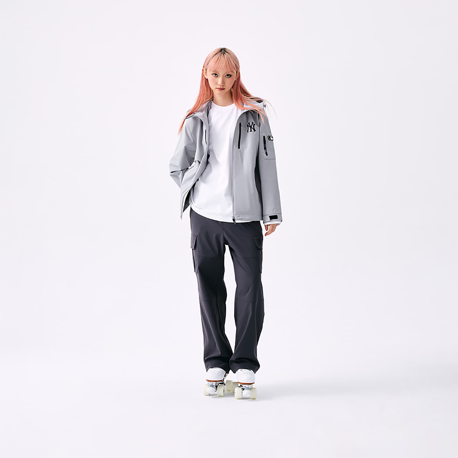 Ветровка MLB New York Yankees Basic Collection SS25 Тренчкот Унисекс Светлый Серый - изображение 6
