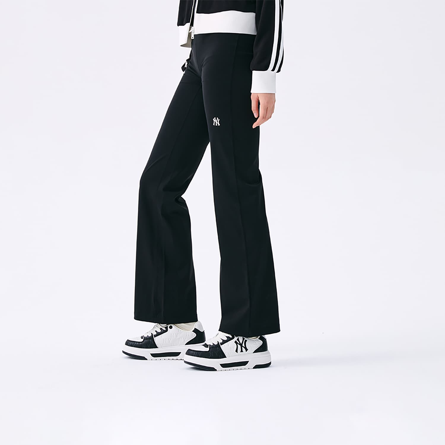 Штаны Mlb Base Logo New York Yankees Basic Collection SS25 Повседневные брюки Женские Черный - изображение 5