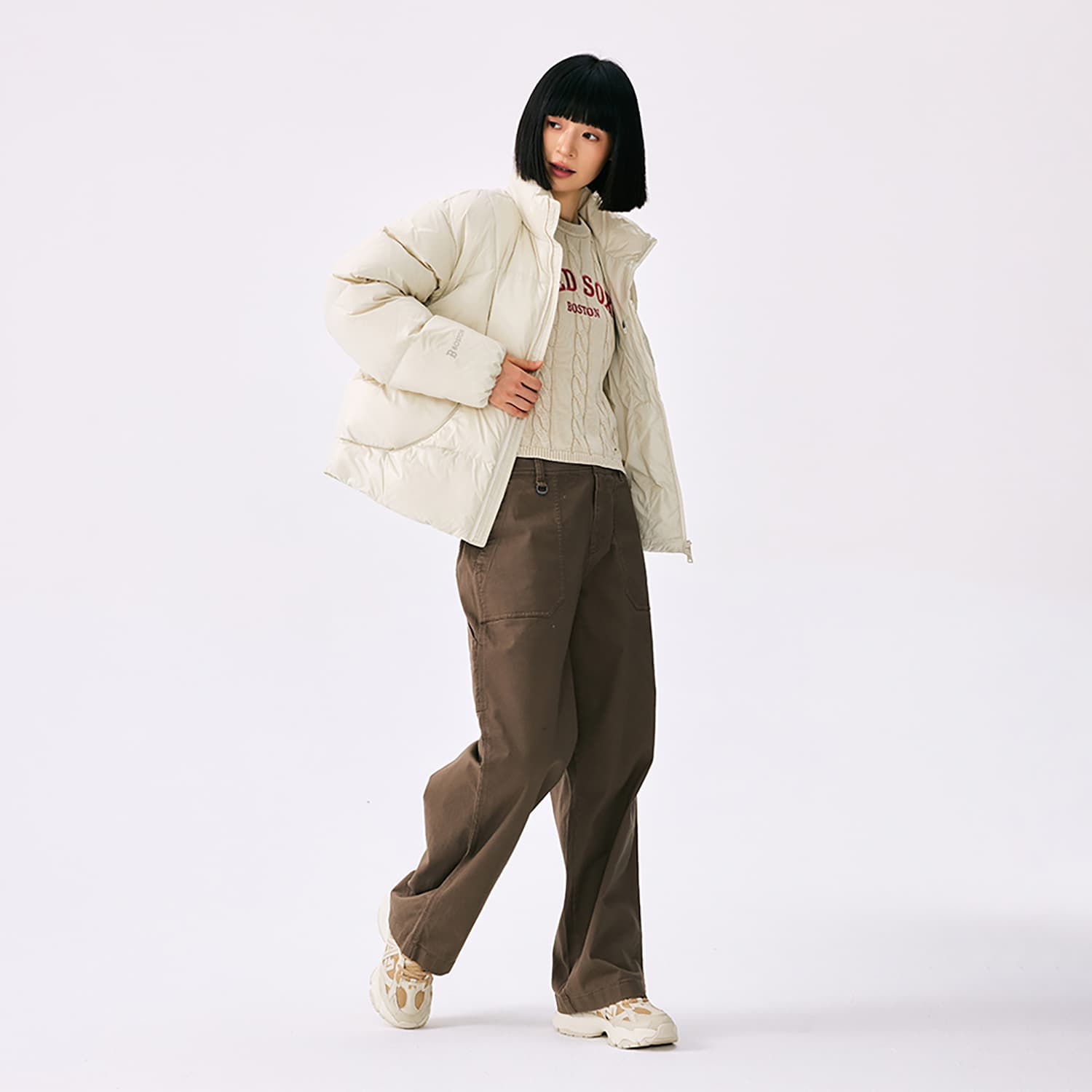 Зимняя куртка MLB Boston Red Sox Basic Collection fw25 Пуховик Унисекс - изображение 6