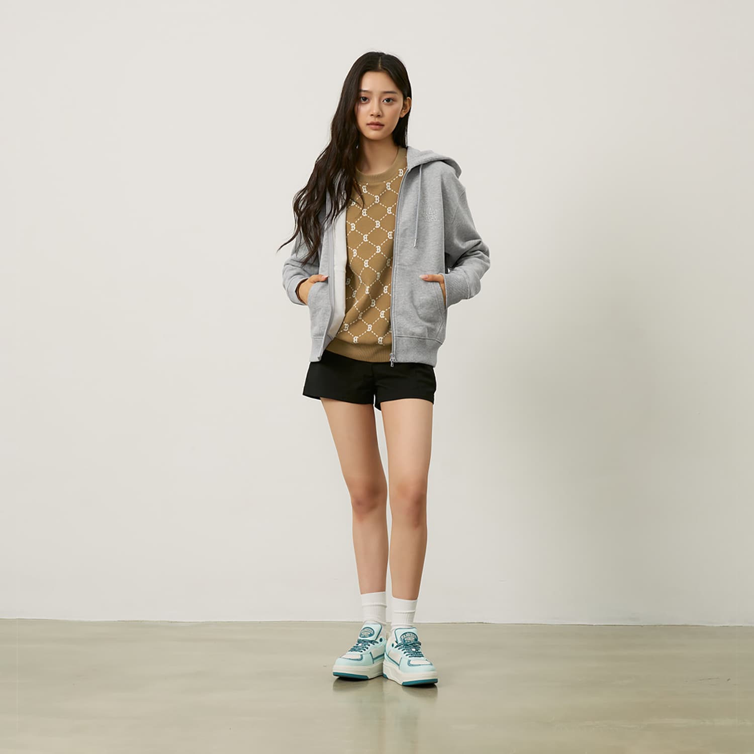 Кофта MLB Los Angeles Dodgers Basic Collection Свитшот Унисекс Серый - изображение 7