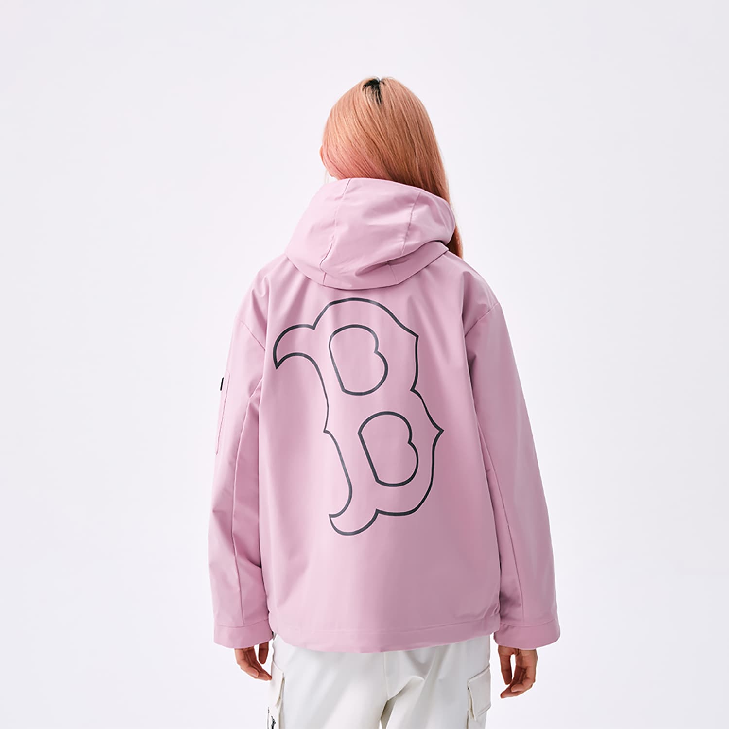 Куртка mlb Basic Collection Basic Boston Red Sox SS25 Куртки Пальто Унисекс Вересковый серый Фиолетовый - изображение 3