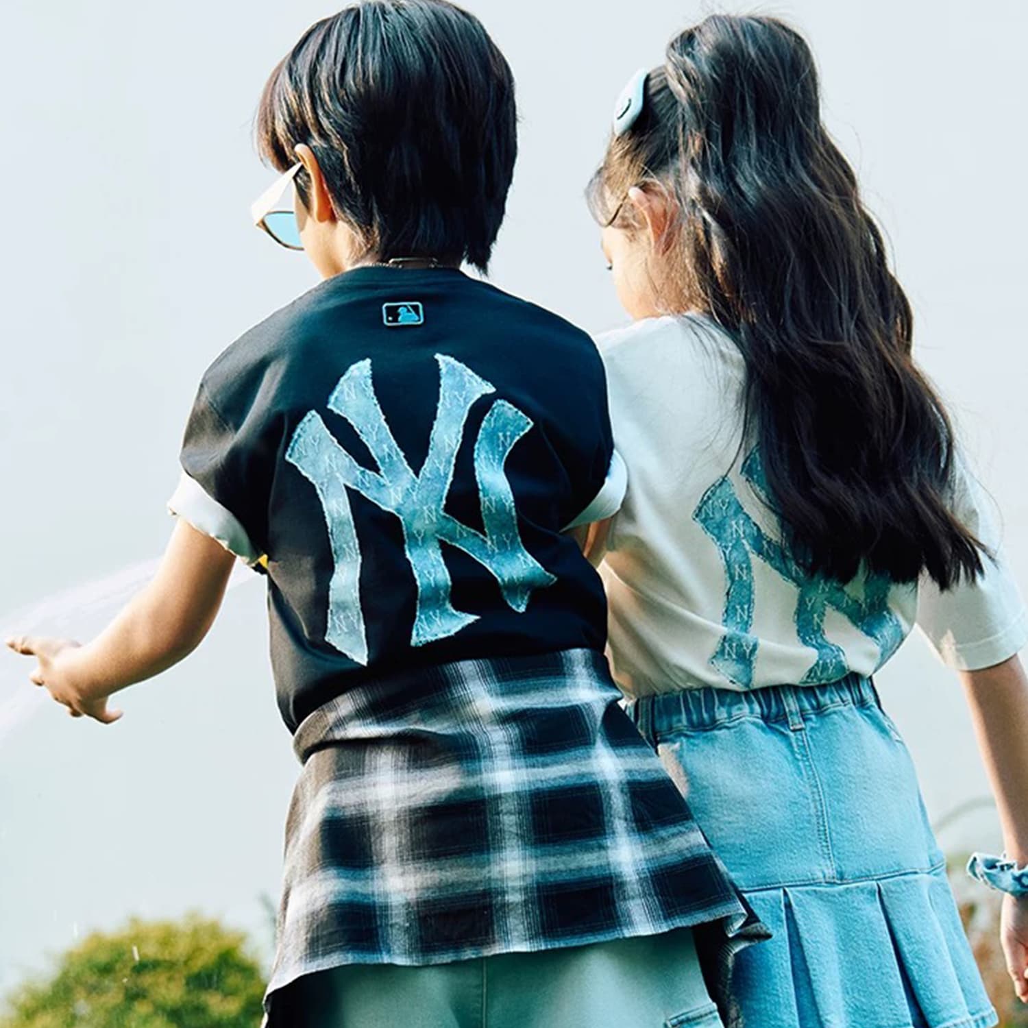Футболка MLB MONOGRAM T Рубашка SS25 Слоновая кость Детская - изображение 3