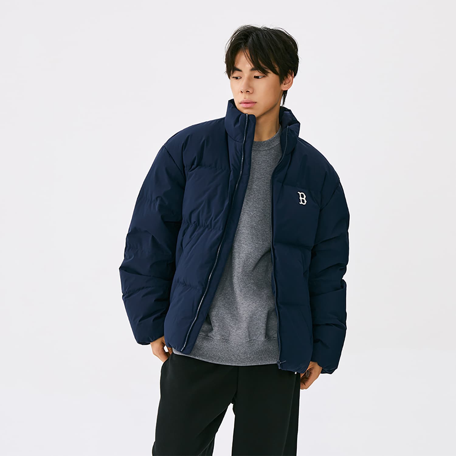 Зимняя куртка MLB Boston Red Sox Basic Collection 25FW Пуховик Унисекс - изображение 4