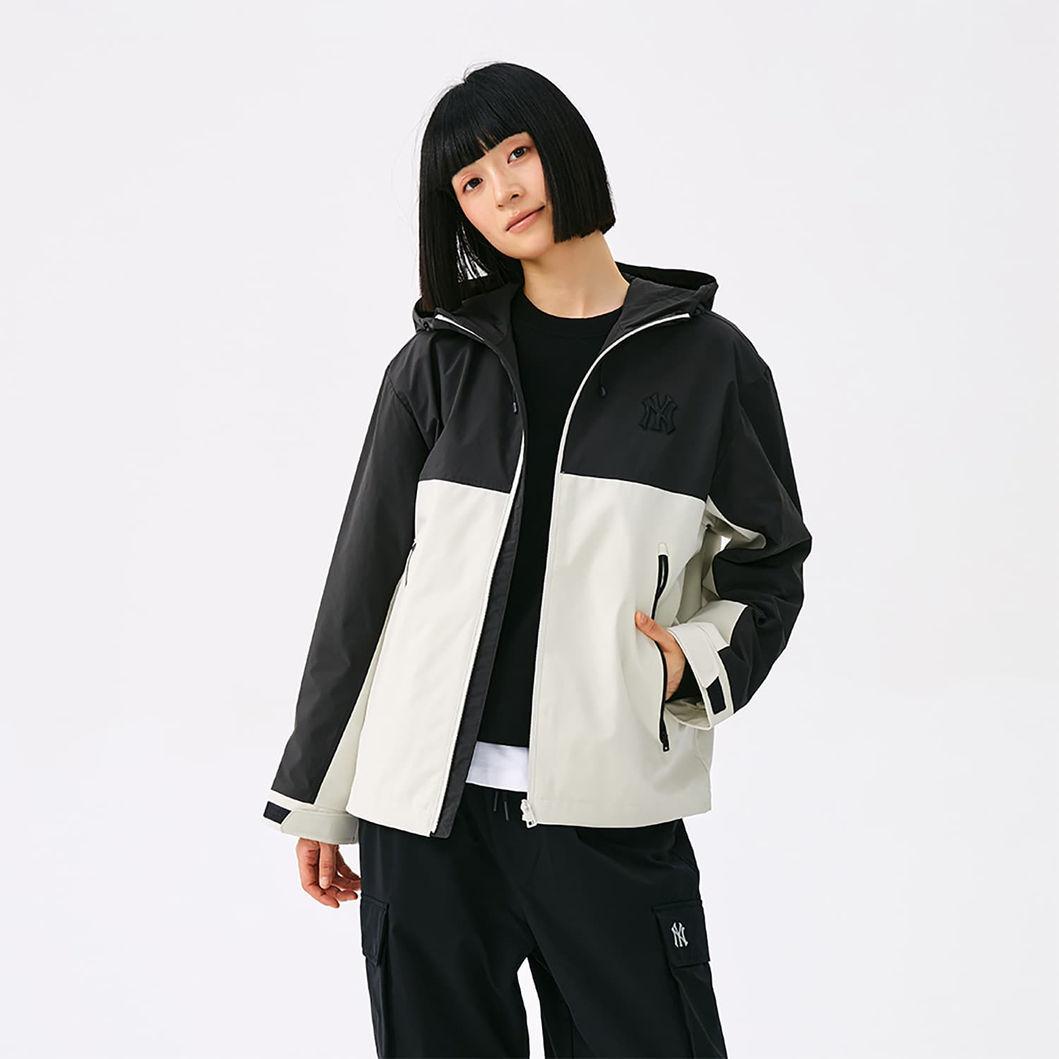 Куртка MLB New York Yankees Basic Collection 25FW Куртка Унисекс Глубокий Сливочный - изображение 5