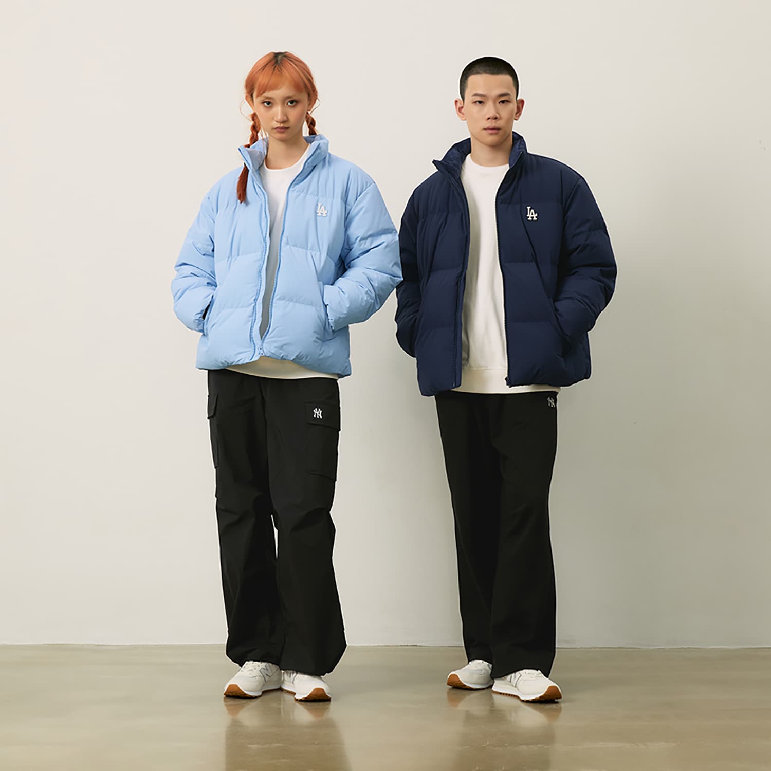 Зимняя куртка MLB Los Angeles Dodgers Basic Collection FW24 Пуховик Унисекс Небесно-синий - изображение 3