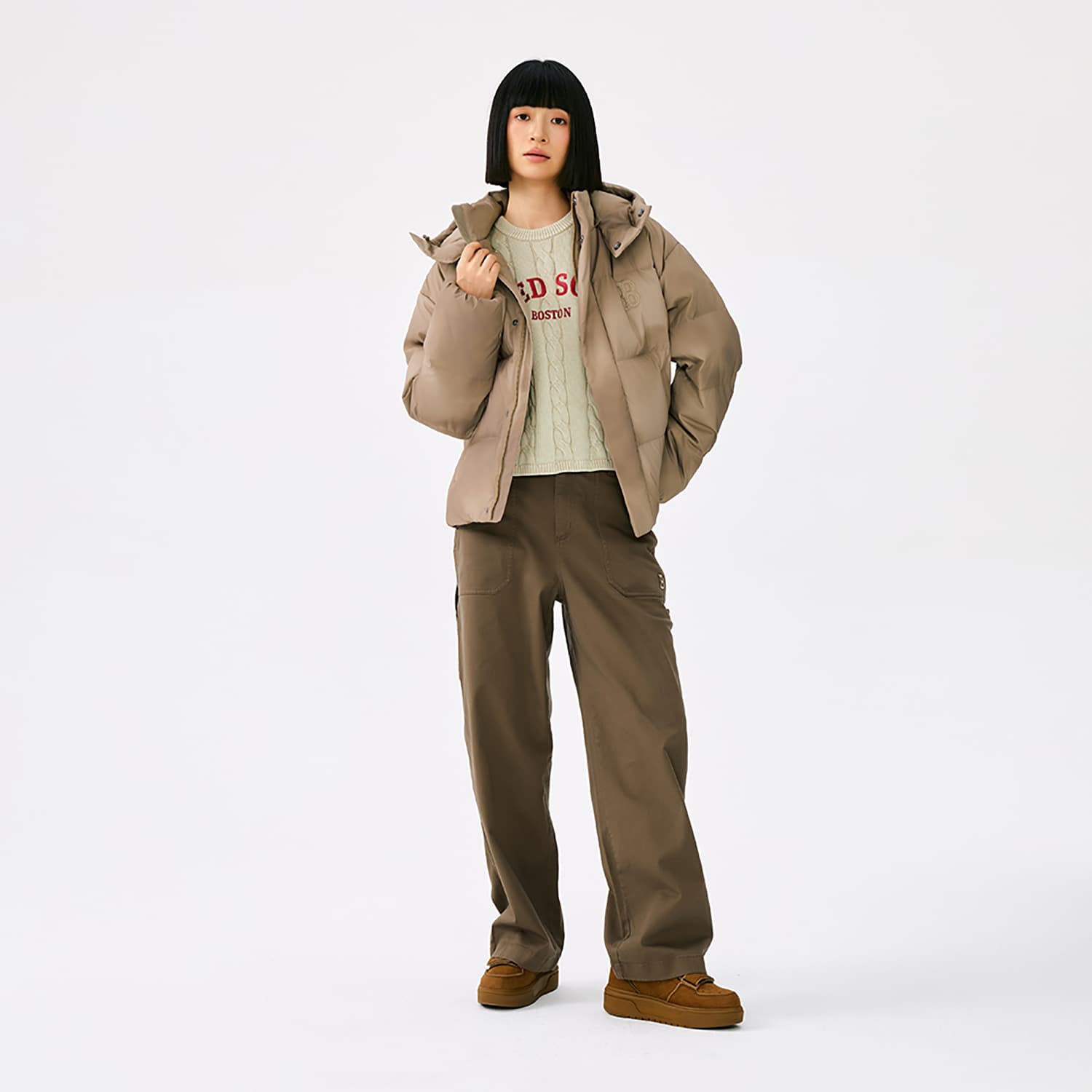 Зимняя куртка MLB Boston Red Sox Basic Collection FW25 Пуховик Унисекс - изображение 7
