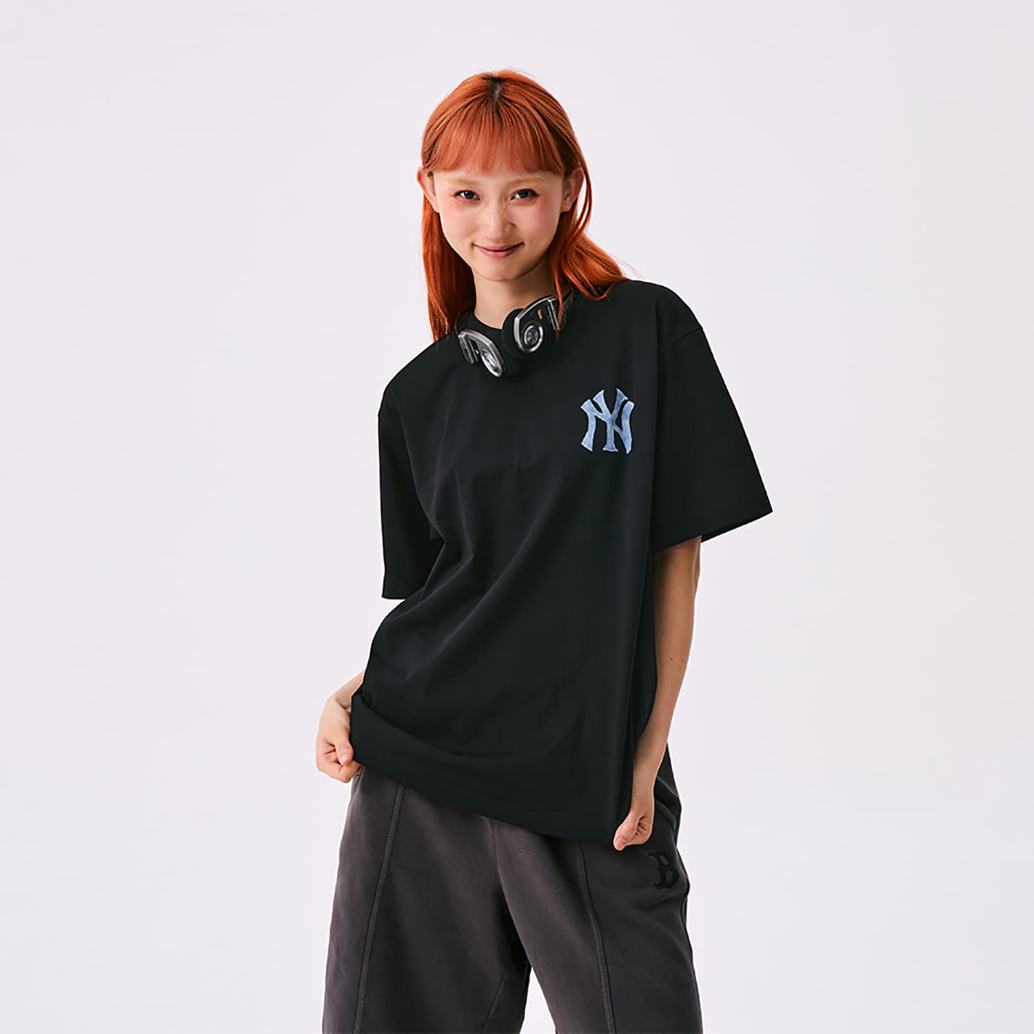 Футболка MLB MONOGRAM SS25 T Рубашка Мужская Черная - изображение 4