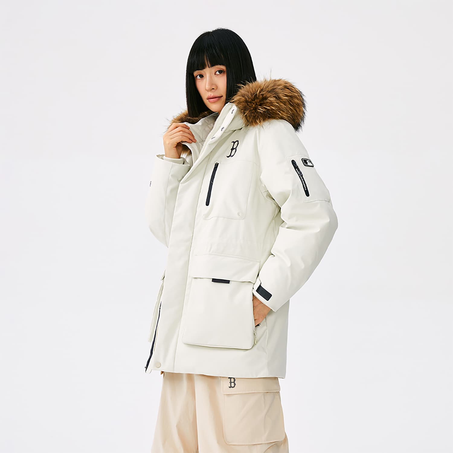 Зимняя куртка MLB Boston Red Sox Basic Collection FW25 Пуховик Унисекс - изображение 5