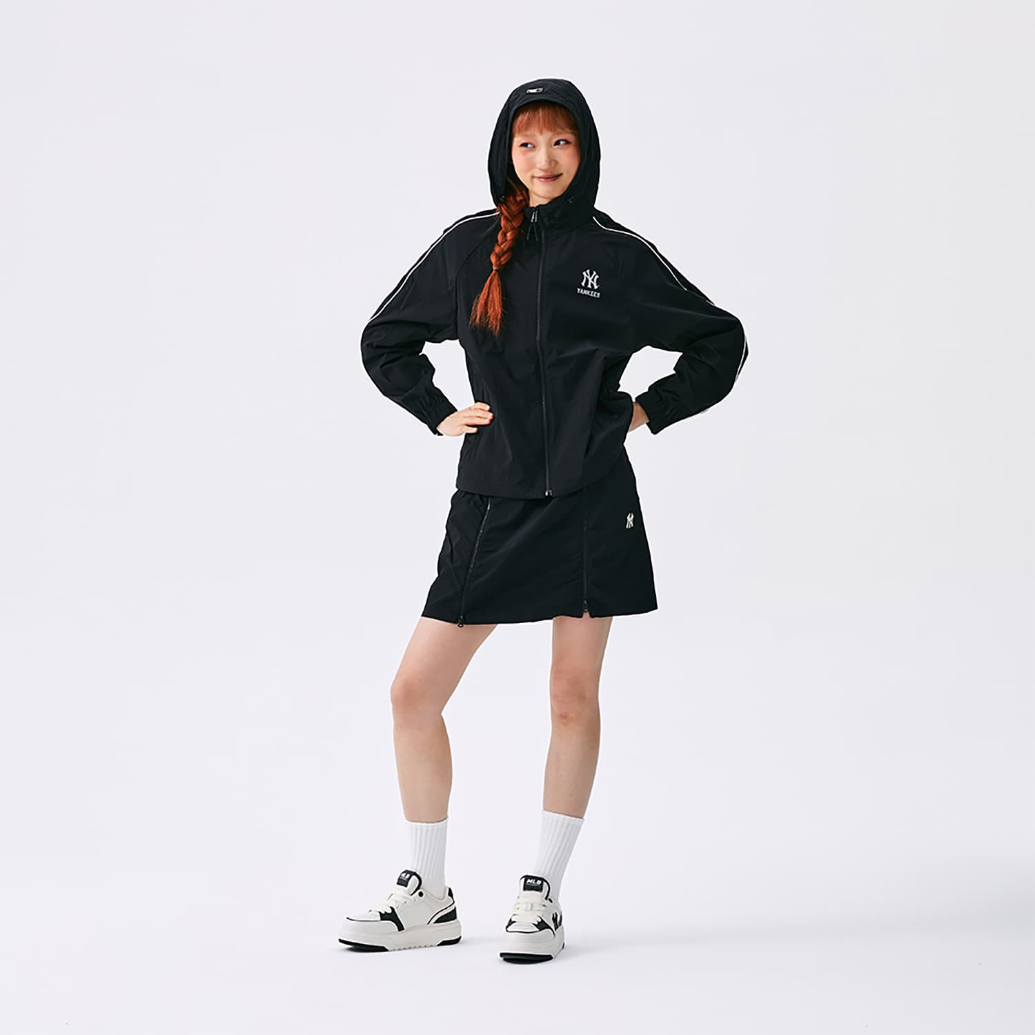 Юбка MLB New York Yankees Basic Collection SS25 Повседневные короткие юбки Женские Черный - изображение 3