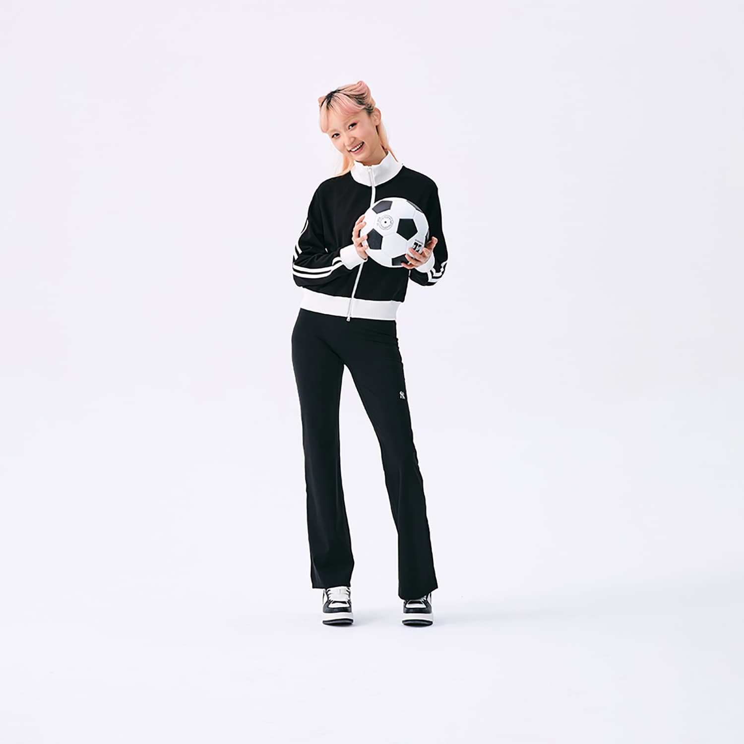 Штаны Mlb Base Logo New York Yankees Basic Collection SS25 Повседневные брюки Женские Черный - изображение 3