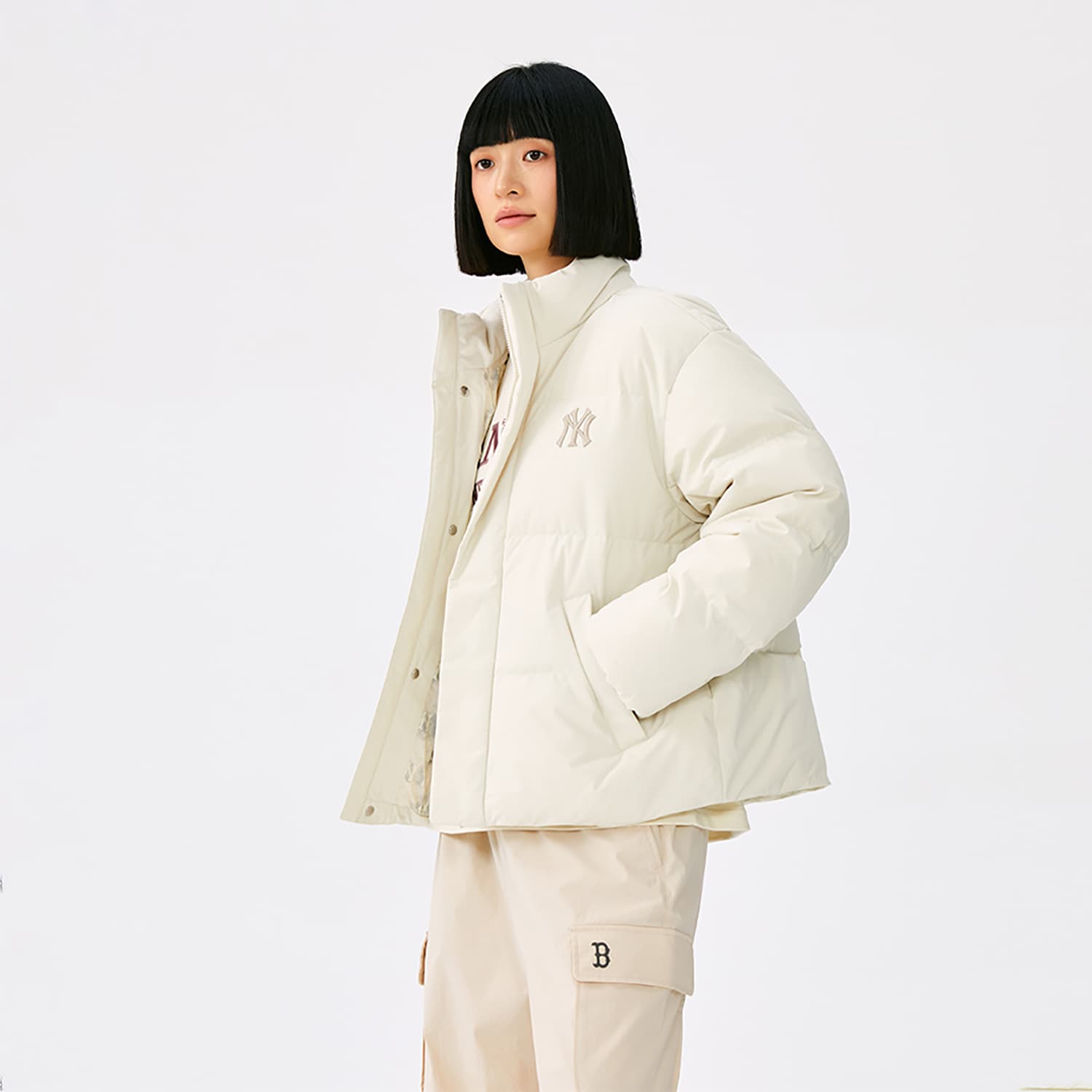 Зимняя куртка MLB MONOGRAM FW25 Пуховик Унисекс - изображение 6
