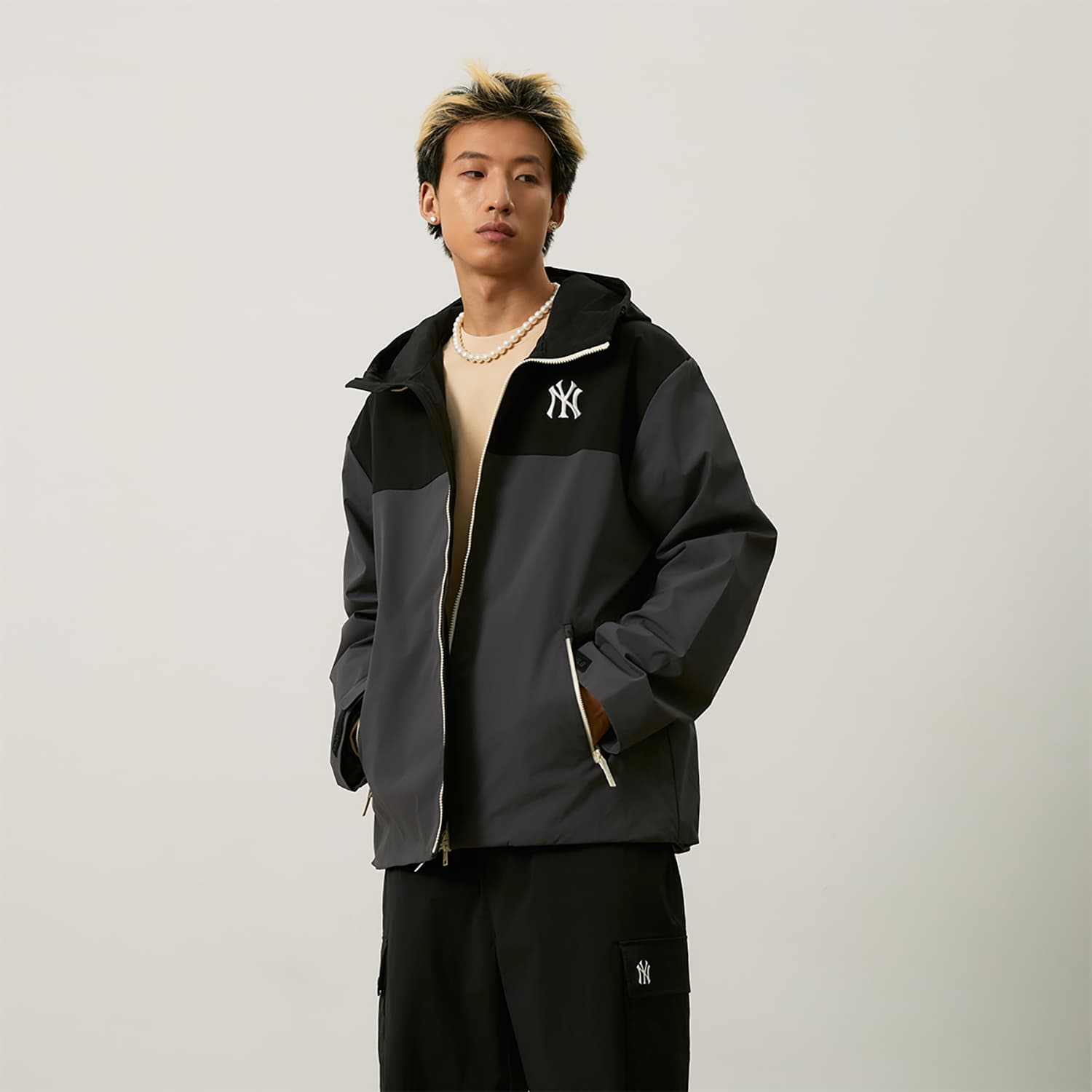 Куртка mlb New York Yankees Basic Collection 24FW Куртка Унисекс Угольно-серый - изображение 4