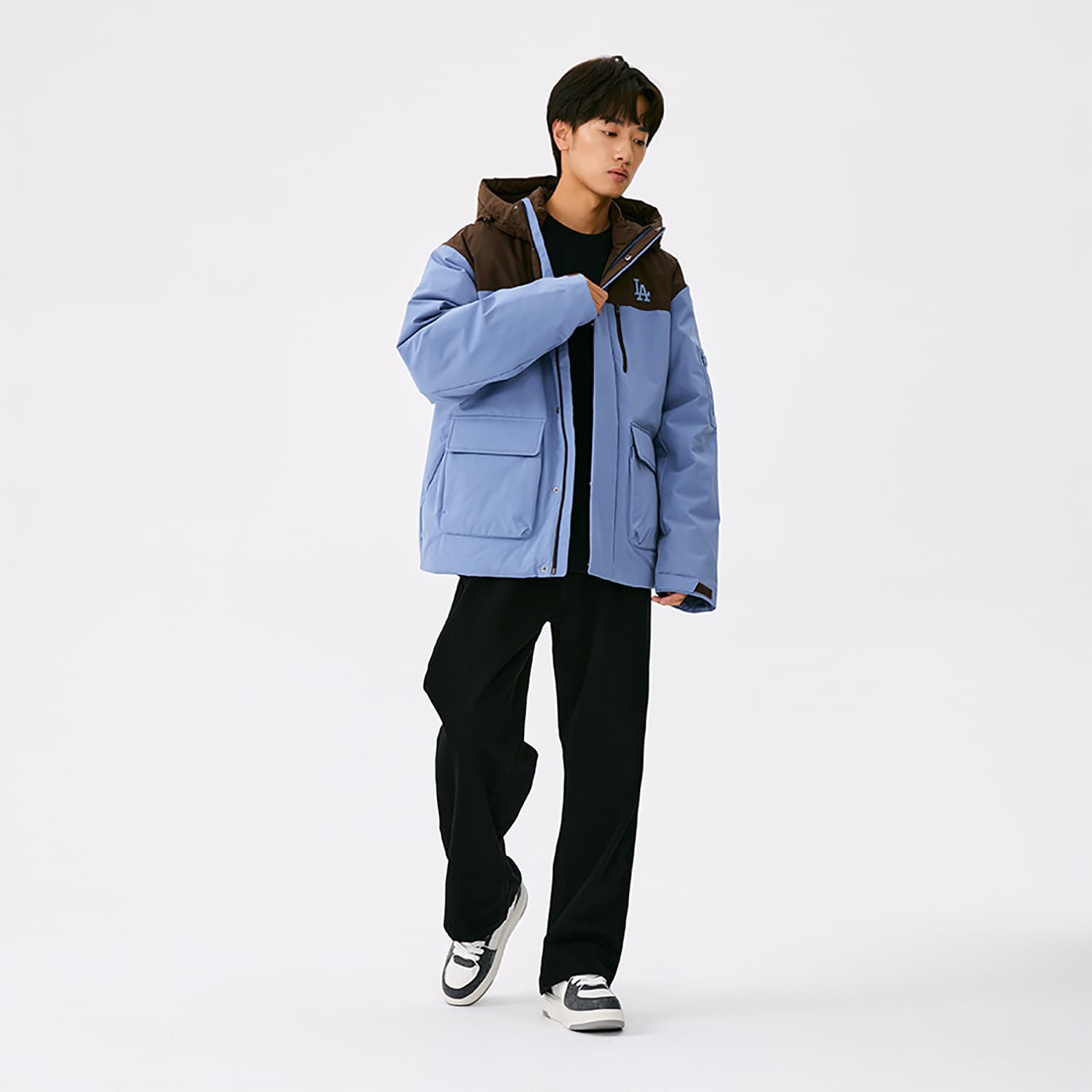 Зимняя куртка MLB Los Angeles Dodgers Basic Collection FW25 Пуховик Унисекс - изображение 4