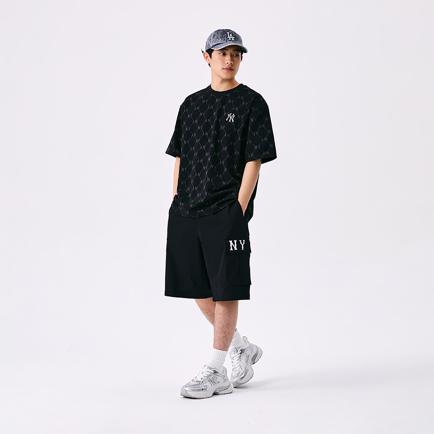 Футболка MLB MONOGRAM Коллекция Boston Red Sox SS25 T-Shirt Унисекс Черный - изображение 9