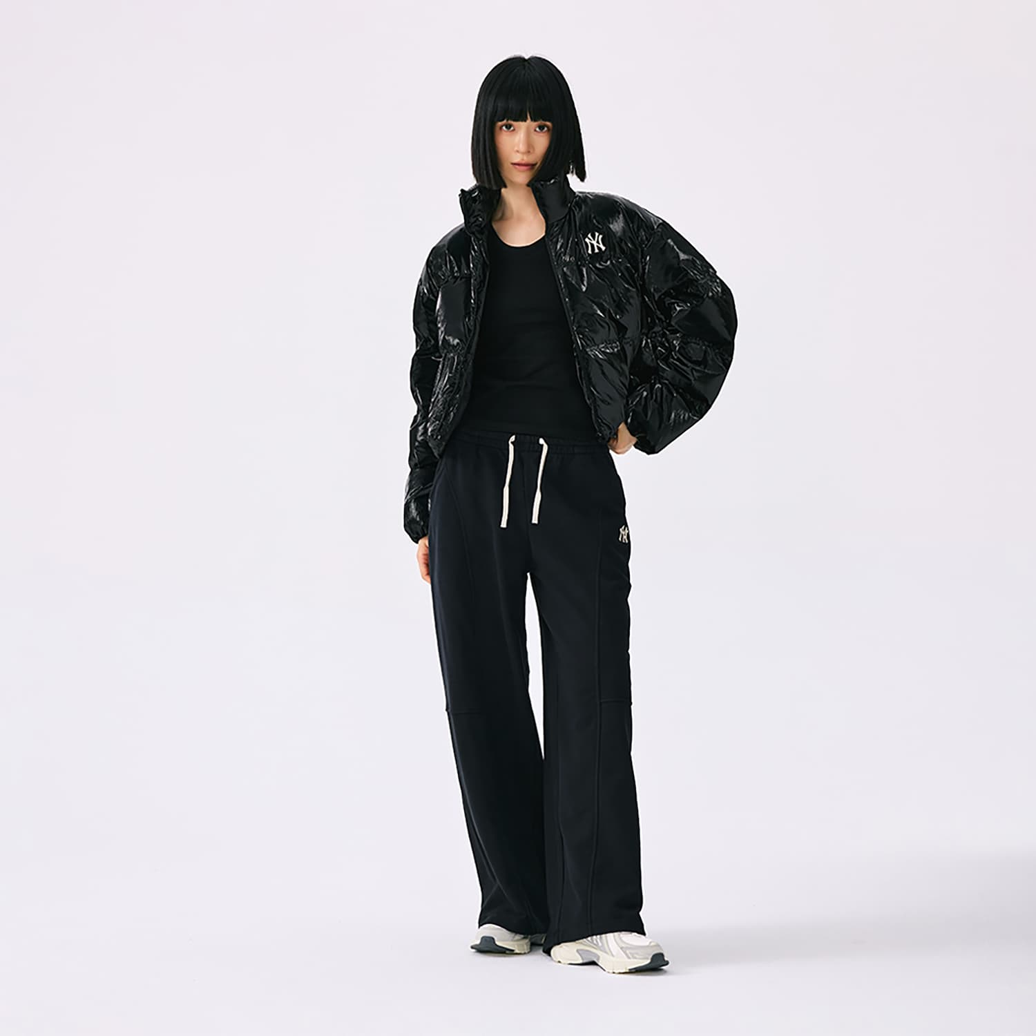 Штаны MLB New York Yankees Basic Collection FW25 Вязаные тренировочные штаны женские - изображение 6