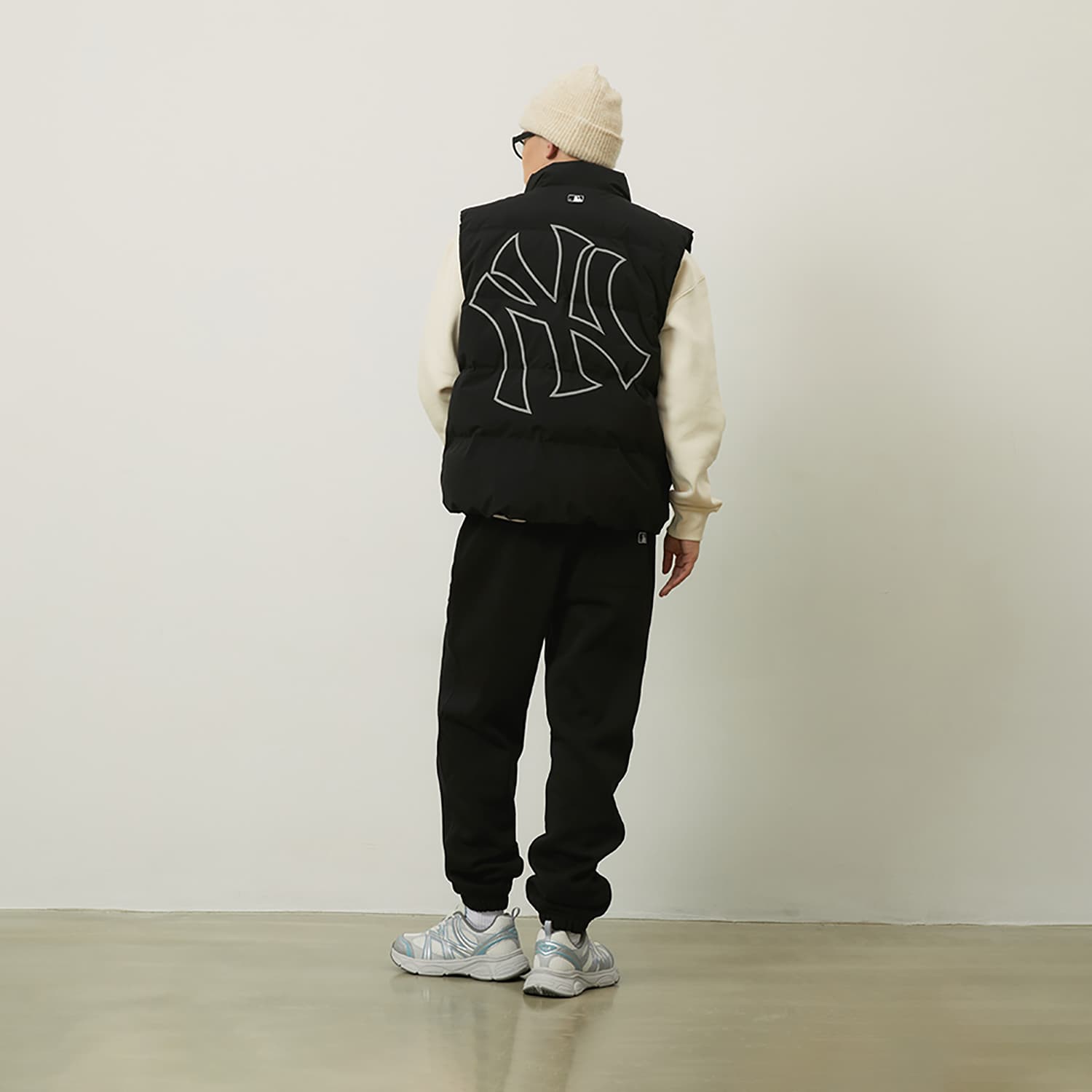 Штаны MLB New York Yankees Basic Collection 24FW Вязаные тренировочные штаны унисекс черные - изображение 3