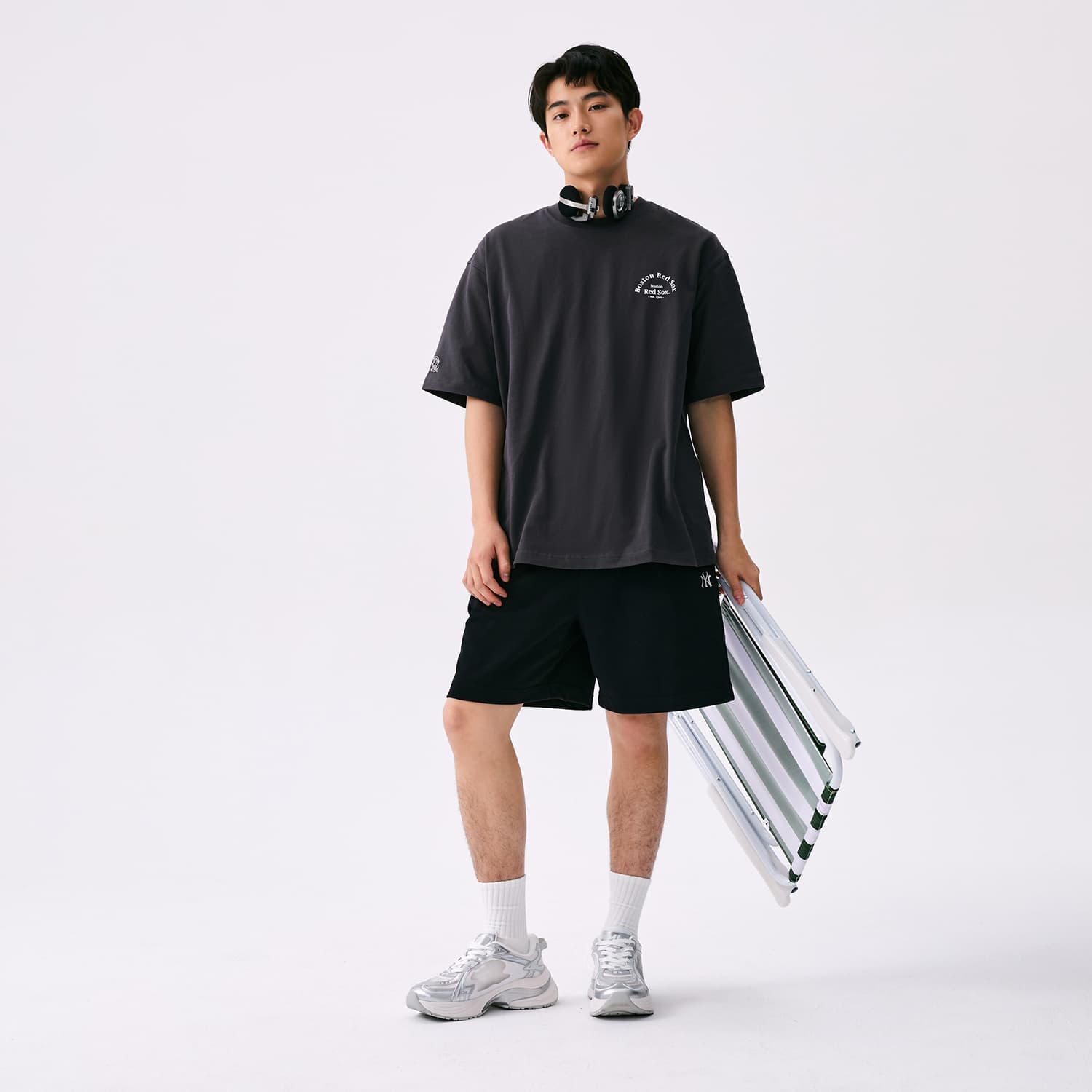 Кроссовки для бега MLB Chunky Jogger Low Топ Повседневные беговые кроссовки Унисекс Белый - изображение 8