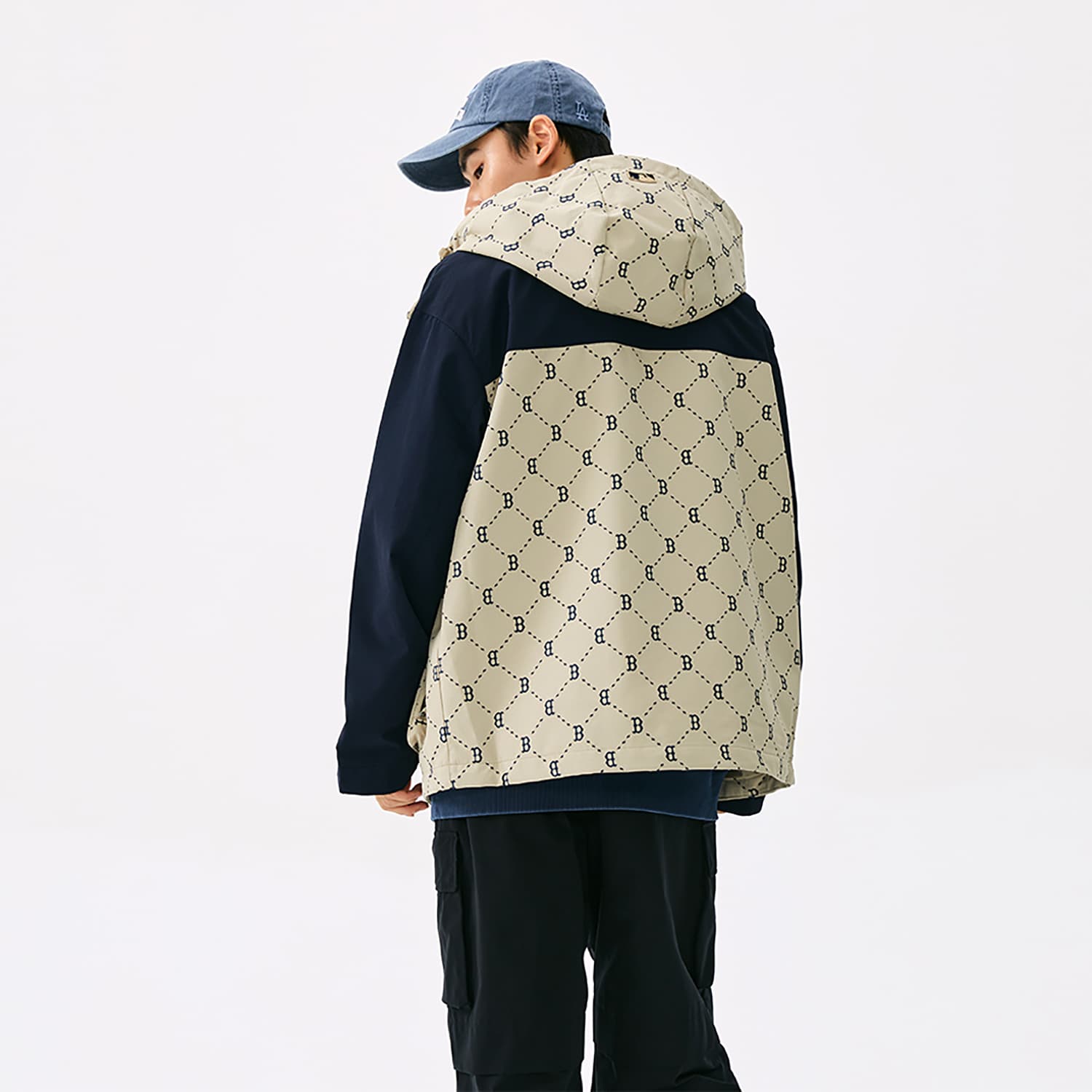 Куртка MLB MONOGRAM Коллекция Boston Red Sox 25FW Куртка Унисекс Стандартный размер Песок - изображение 3