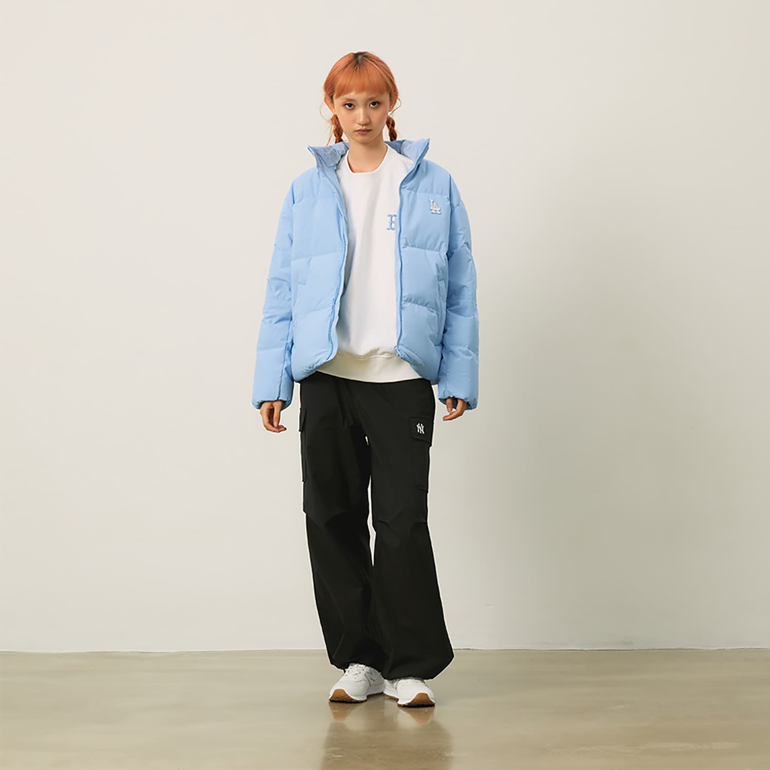 Зимняя куртка MLB Los Angeles Dodgers Basic Collection FW24 Пуховик Унисекс Небесно-синий - изображение 7