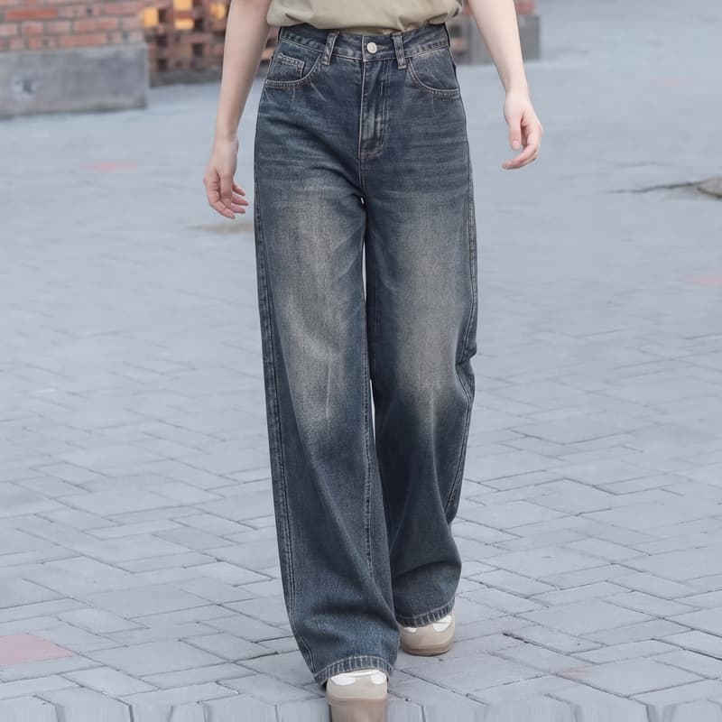 Штаны JEANSWEST Era Youth Same Style Collection Синий [Ambassador В одном стиле Цвет] Унисекс Джинсы - изображение 5