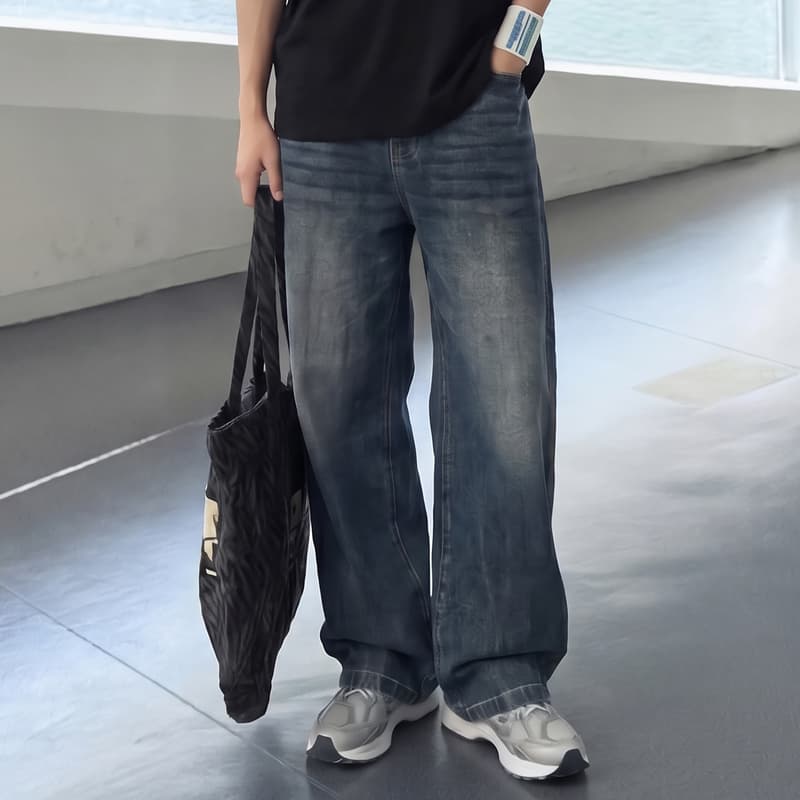 Штаны JEANSWEST Era Youth Same Style Collection Синий [Ambassador В одном стиле Цвет] Унисекс Джинсы - изображение 3