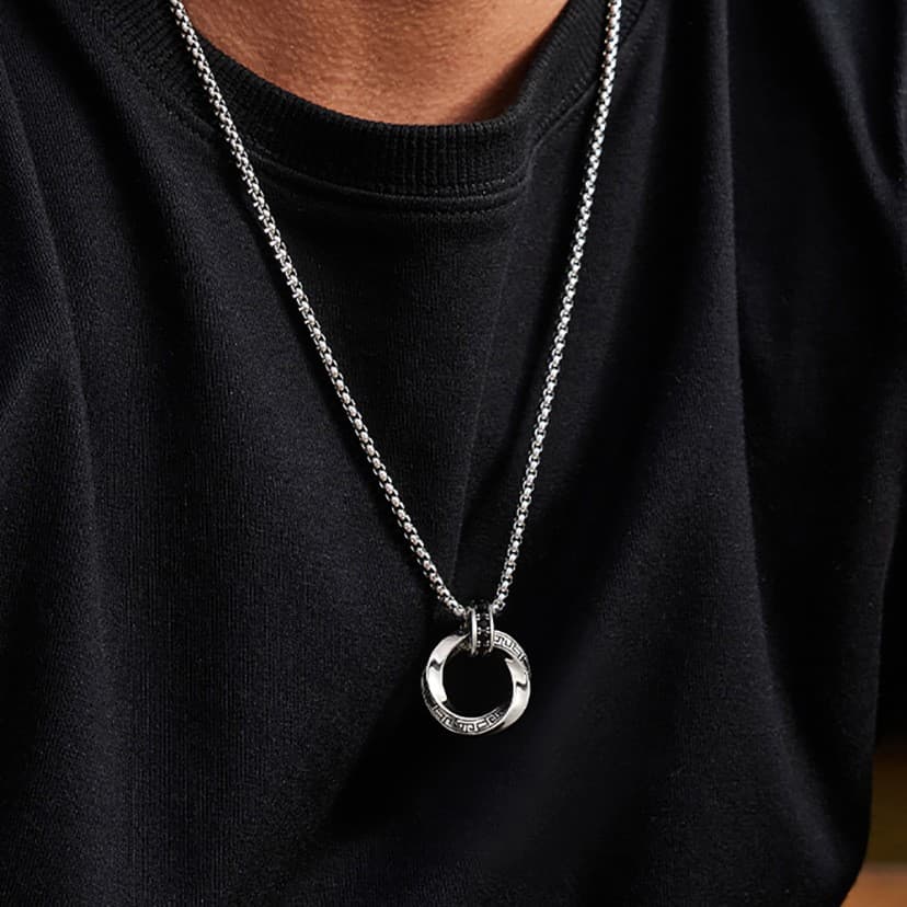 Ожерелье MGS Титановые стальные ожерелья унисекс - изображение 3