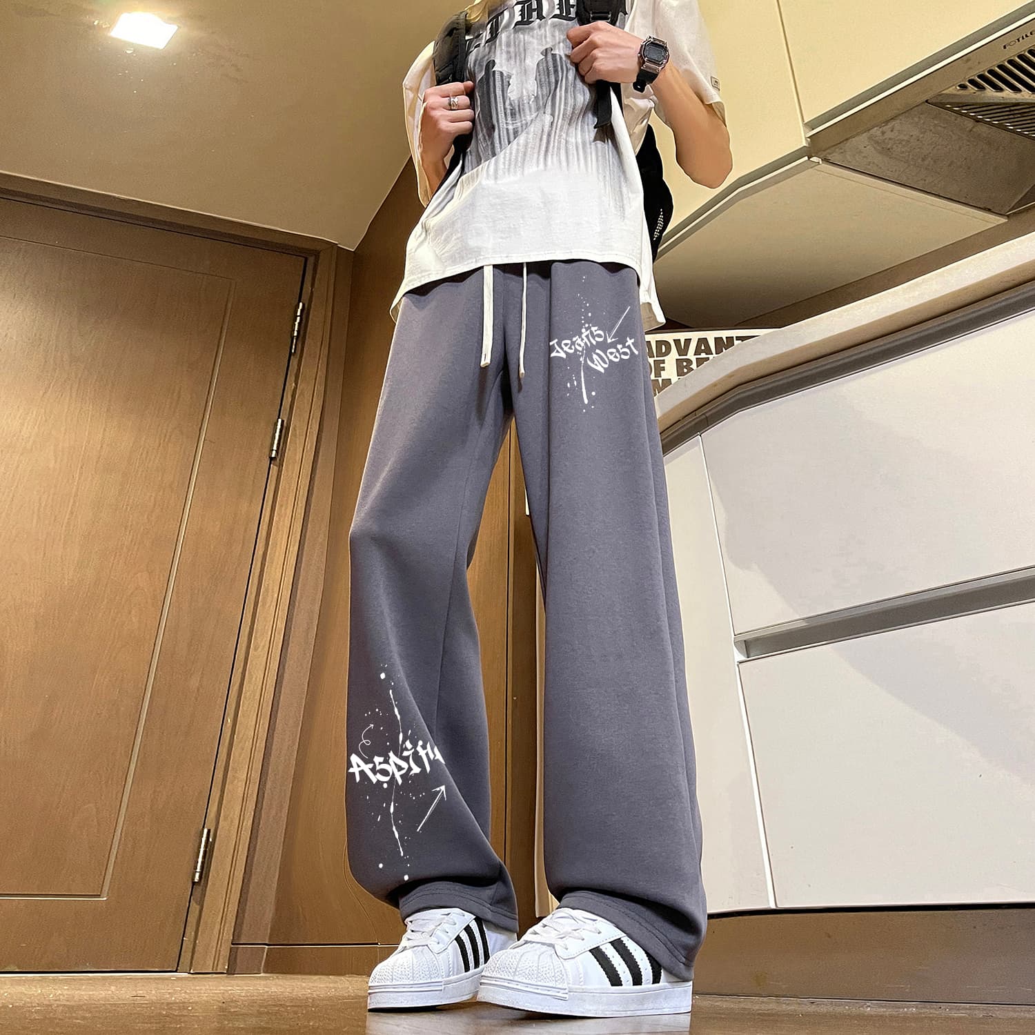 Штаны JEANSWEST Спортивные трикотажные брюки Унисекс - изображение 3