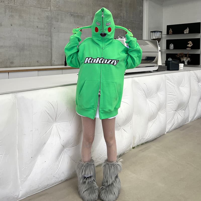 Худи KAKAZZY Hoodie Fluorescent Green - изображение 4