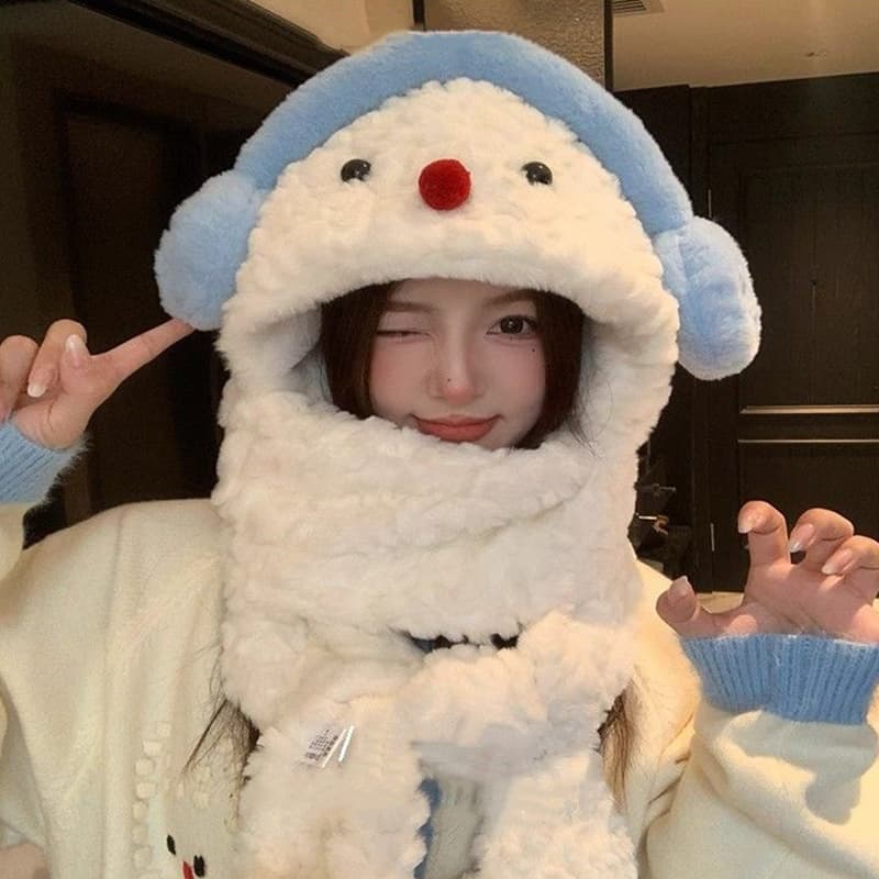 VIVIWELL Полиэстеровые волокна капюшоны и плюшевые шапки для женщин - изображение 2