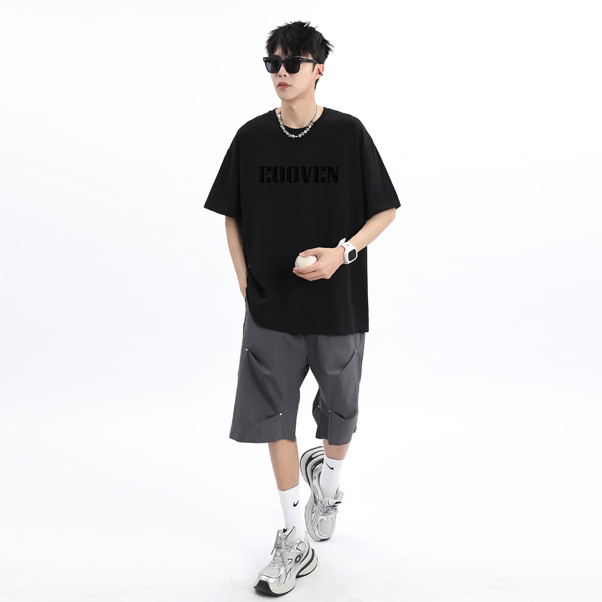 Футболка EOOVEN Letter Print T-Shirt - изображение 4
