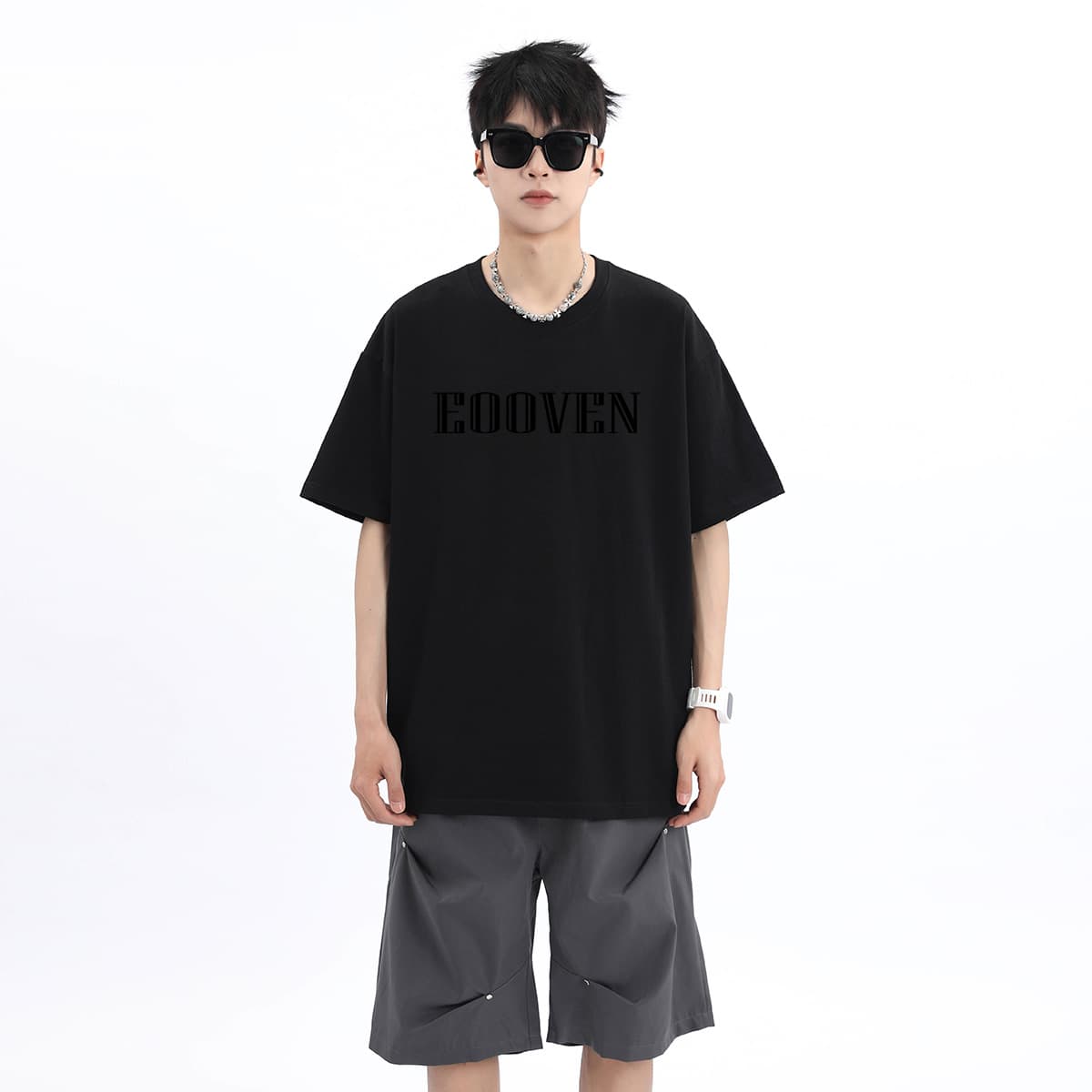 Футболка EOOVEN Letter Print T-Shirt - изображение 3