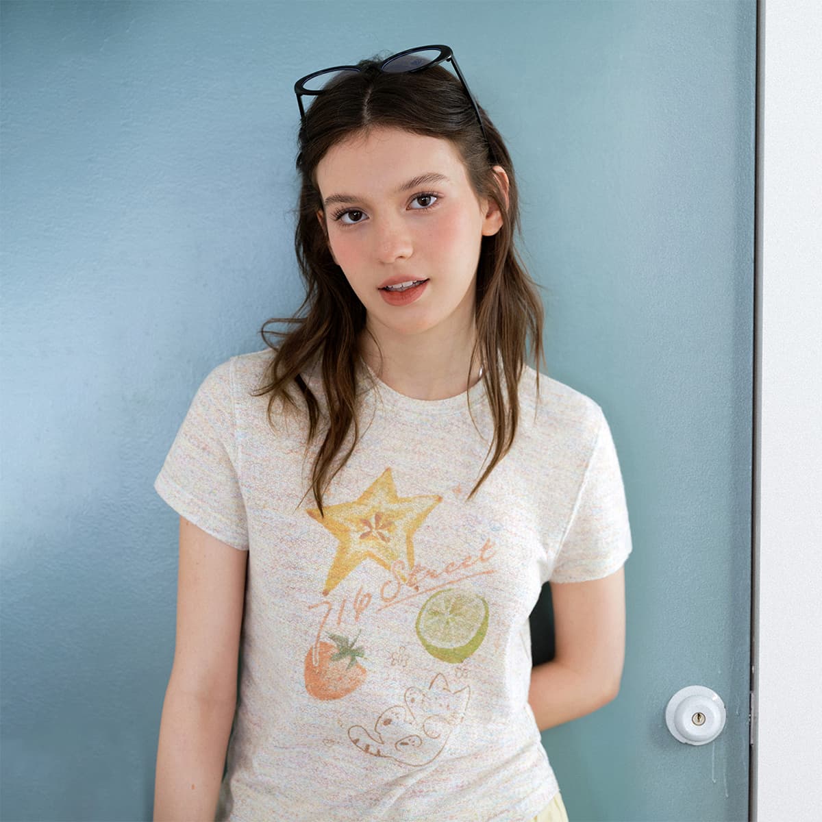 Футболка 714STREET Экрю Heather Женские T-рубашки - изображение 5