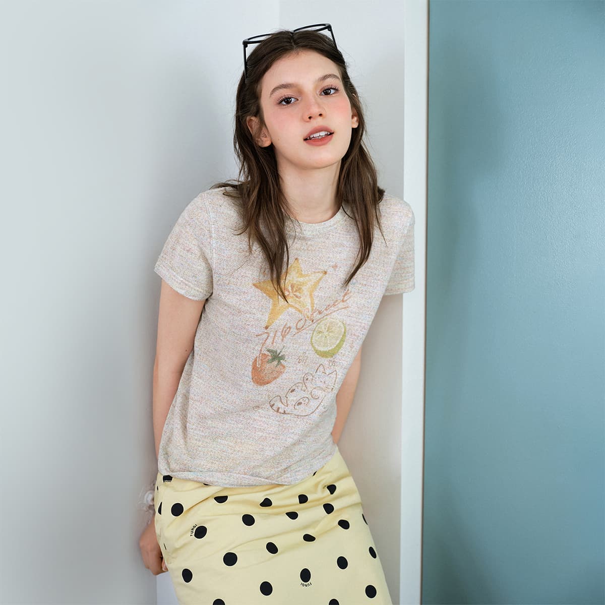 Футболка 714STREET Экрю Heather Женские T-рубашки - изображение 4