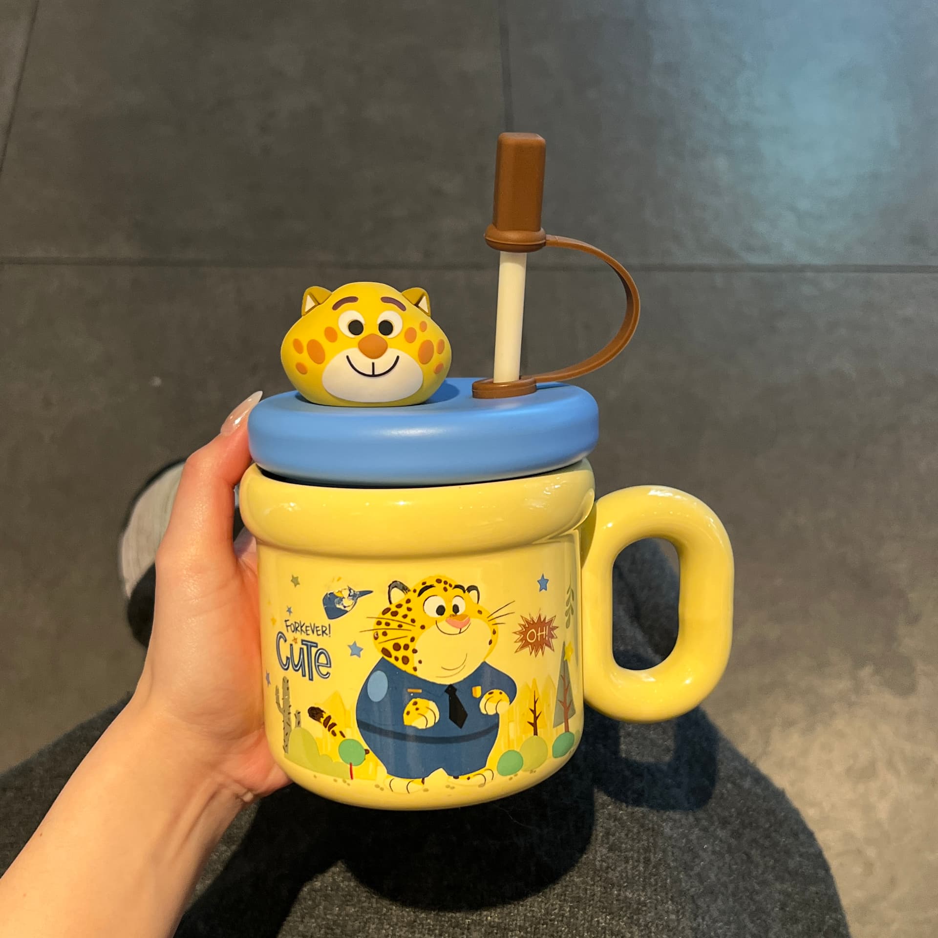 Disney Stitch Коллаборация с Zootopia Джуди Ник Кружка 540 мл - изображение 3
