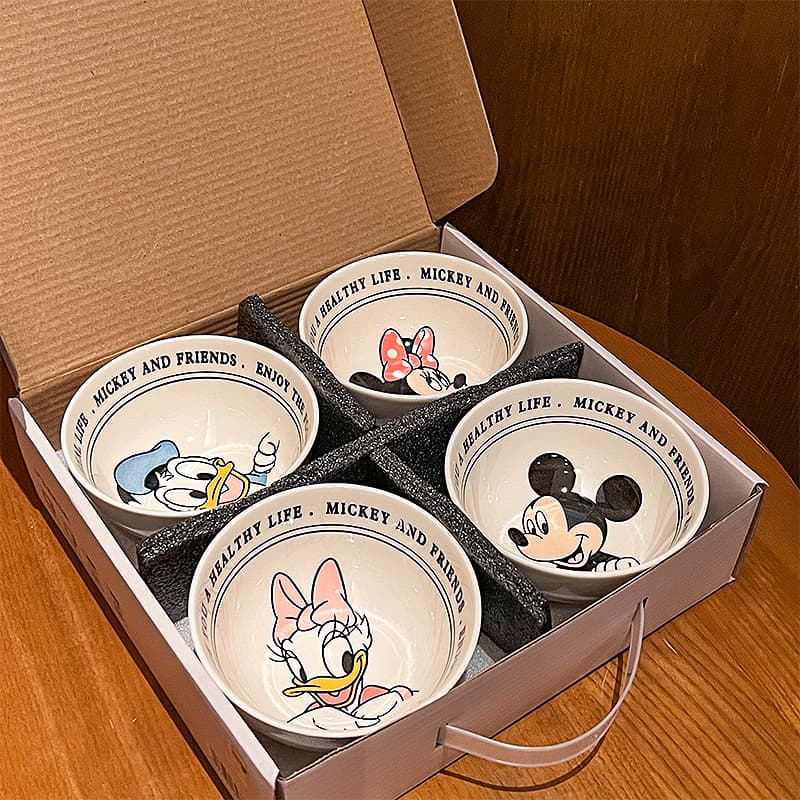Disney Керамика Студенческое Хостел Практичный Милая Посуда Набор "Магия Цветов" Коробка Рис Чаша - изображение 4