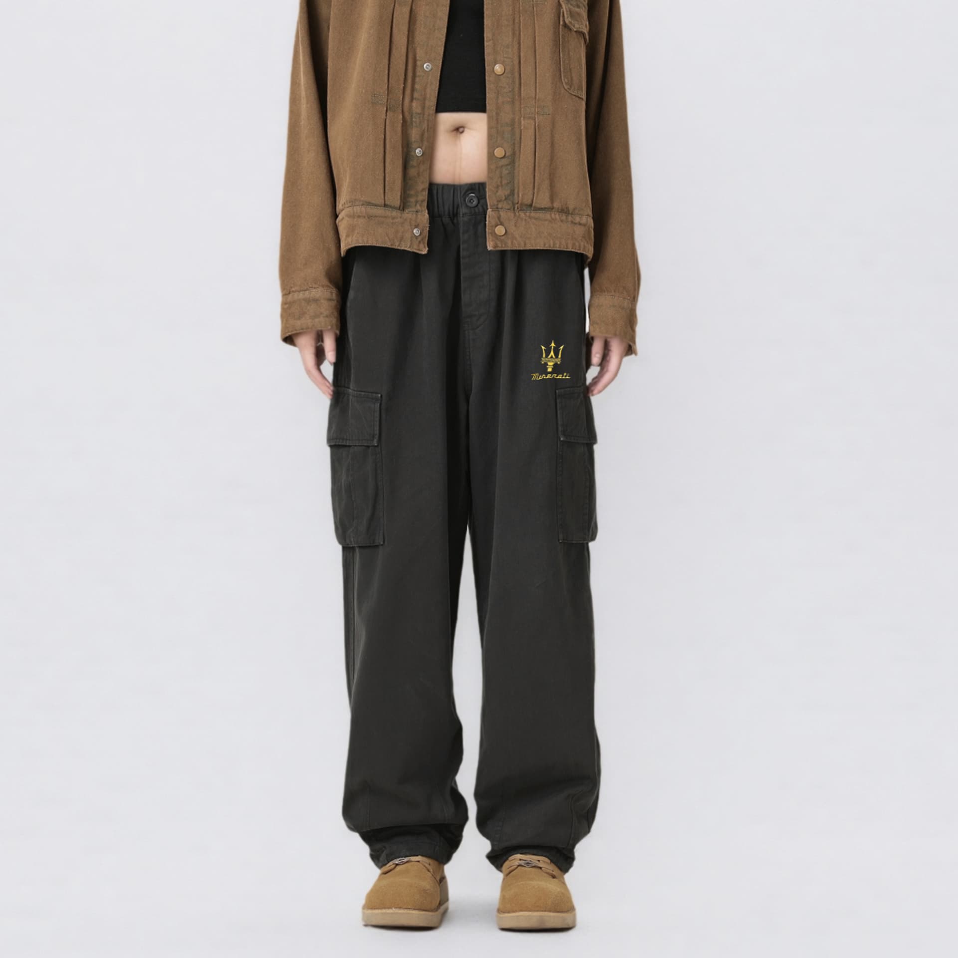 Штаны Мазерати Повседневные брюки Мужской Угольно-серый - изображение 5